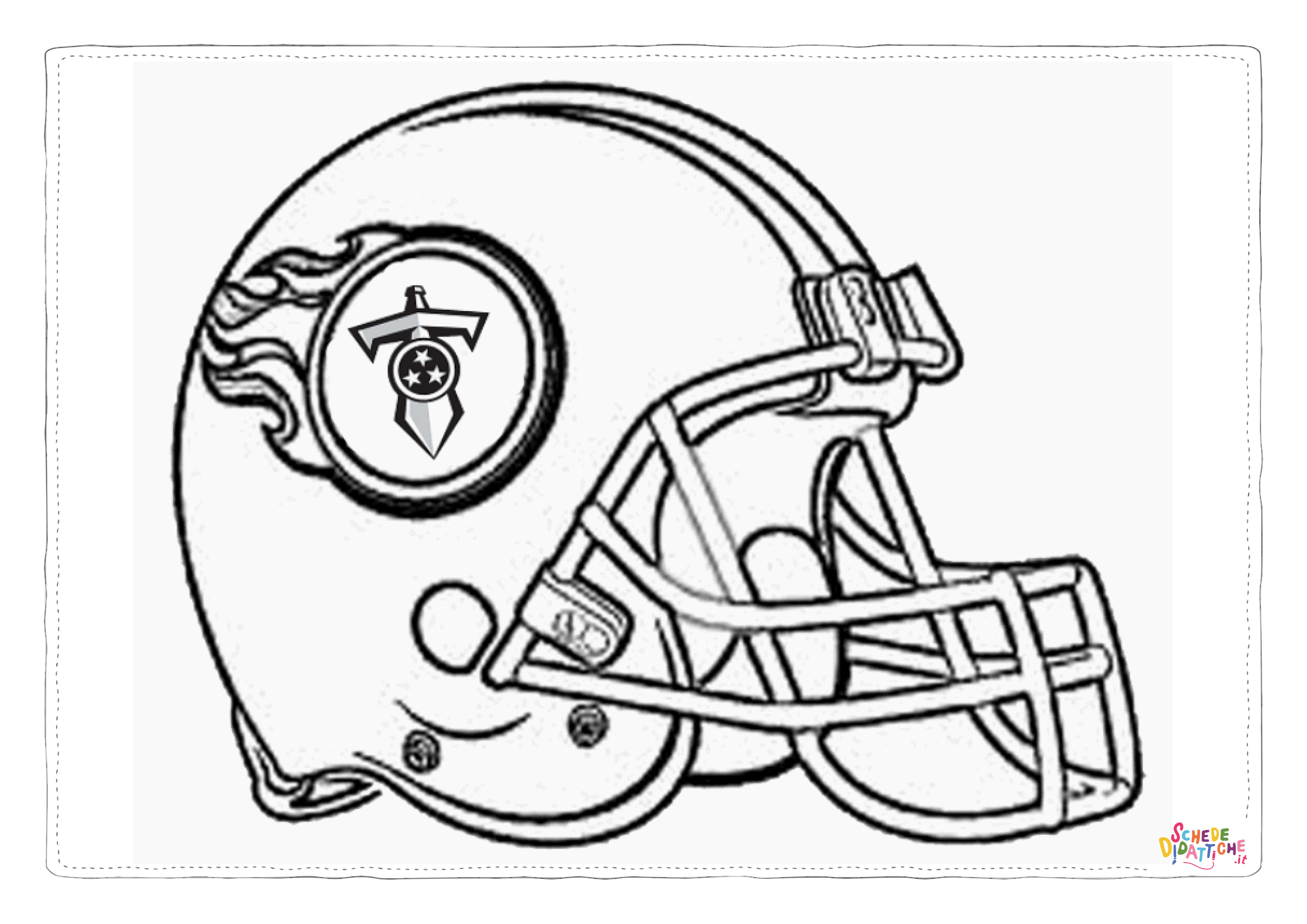 Disegno "Disegno di football americano da stampare e colorare 80" Disegno di football americano da stampare e colorare 80