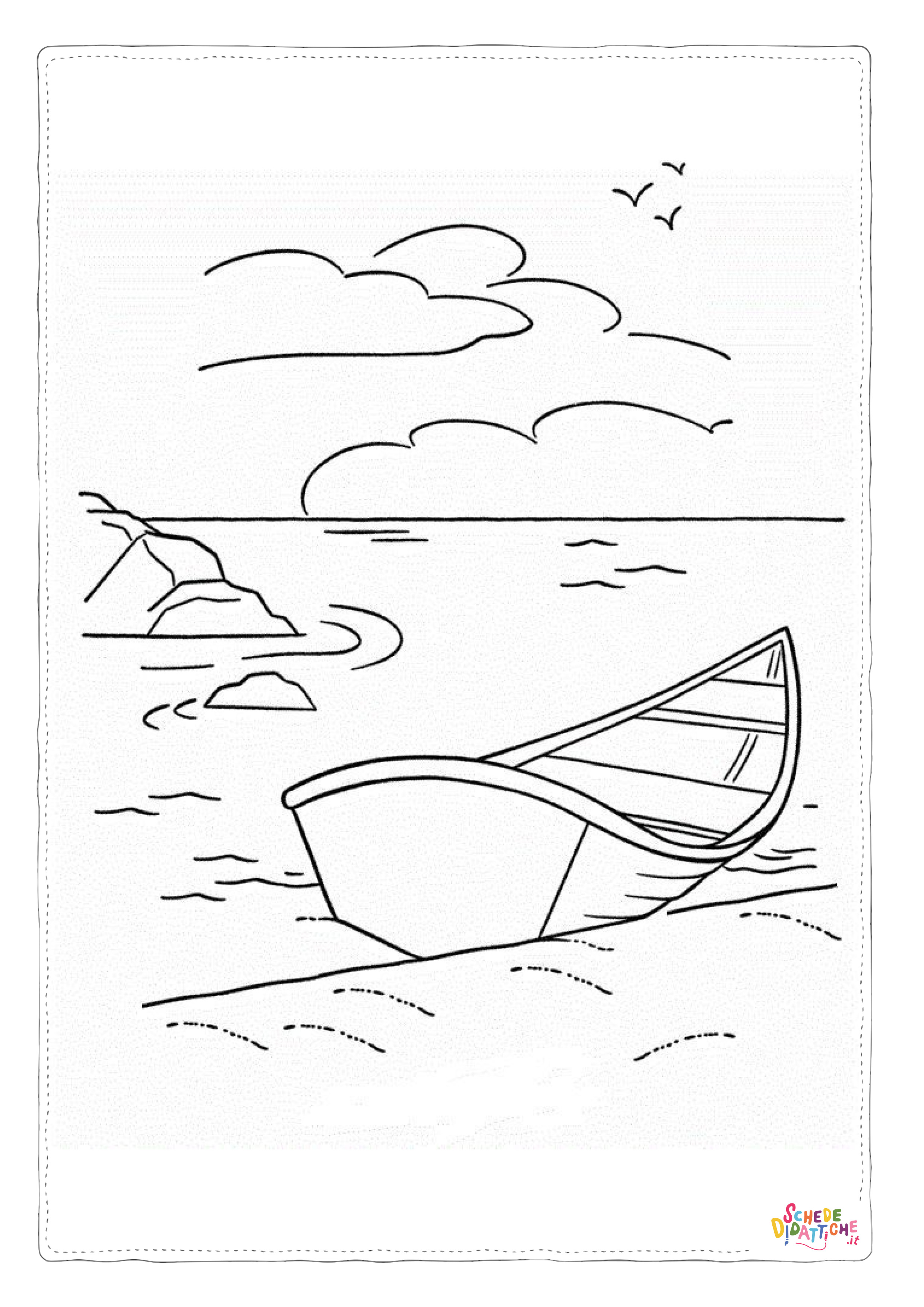 Disegno "Disegno di barca da stampare e colorare 5" Disegno di barca da stampare e colorare 5
