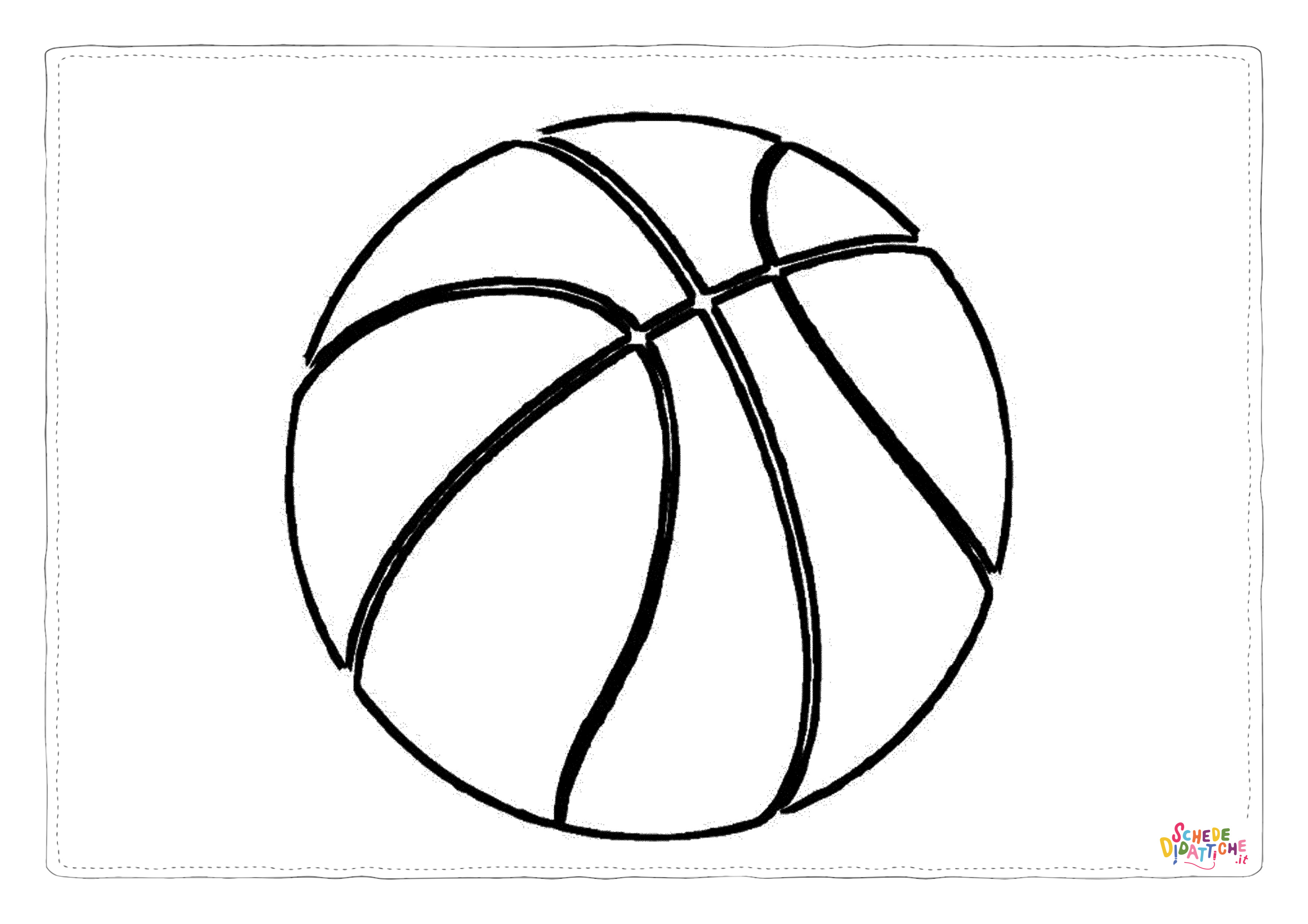 Disegno "Disegno di basket da stampare e colorare" Disegno di basket da stampare e colorare
