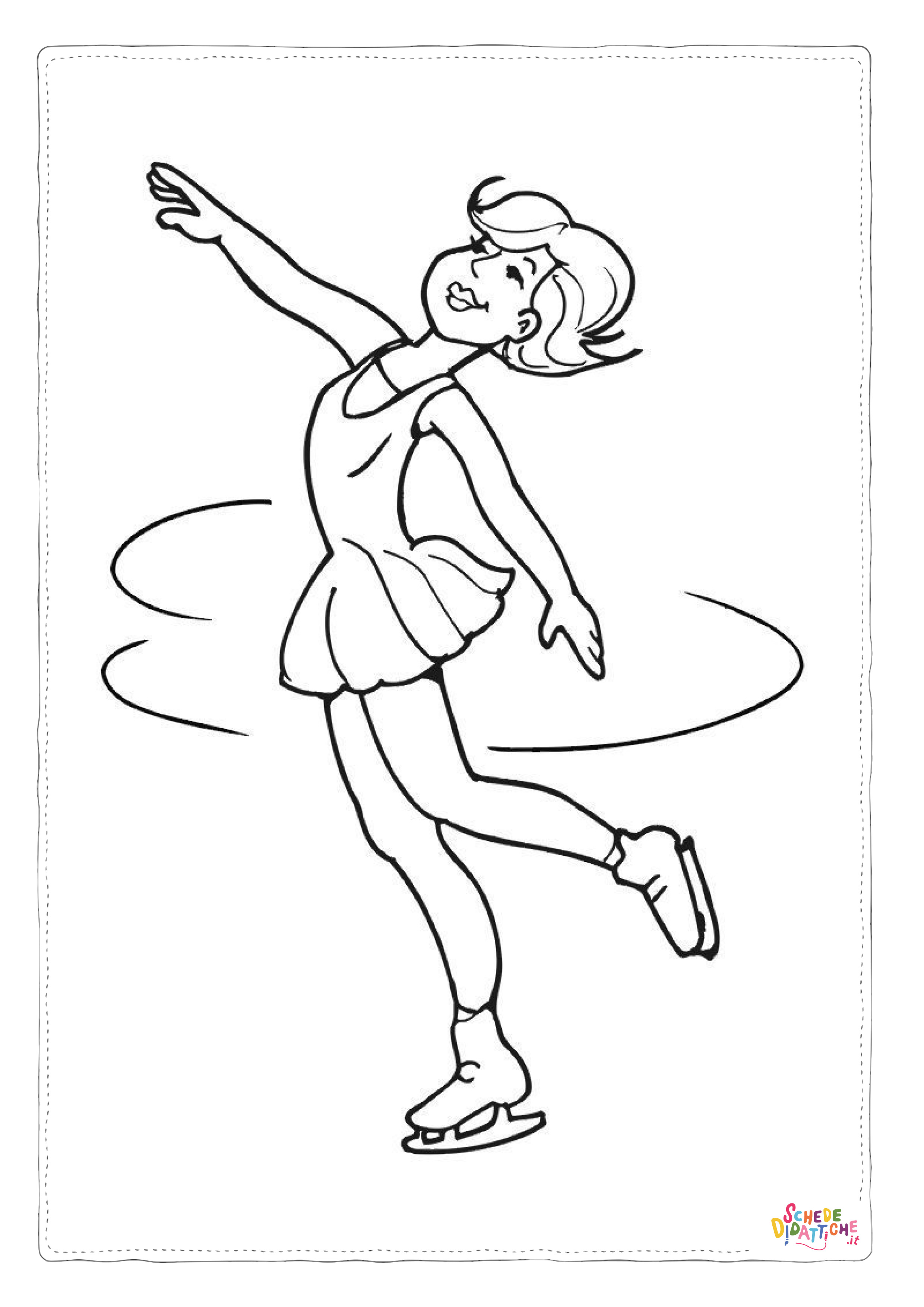 Disegno di pattinaggio da stampare e colorare 13