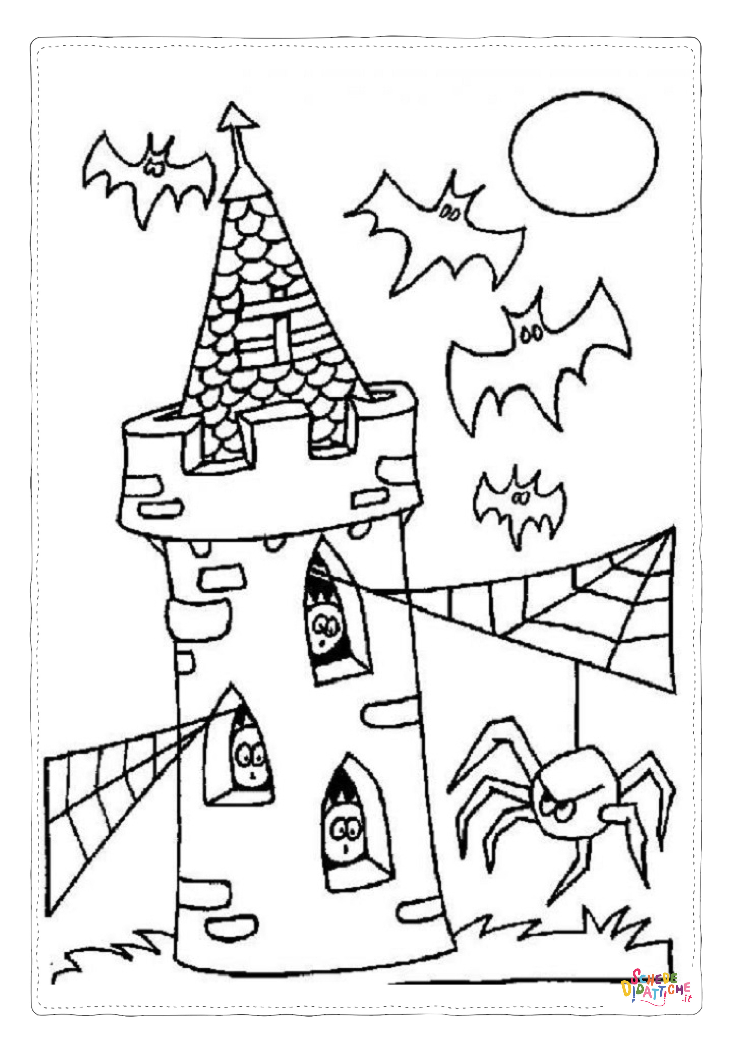 Disegno "Disegno di casa infestata da stampare e colorare 7" Disegno di casa infestata da stampare e colorare 7