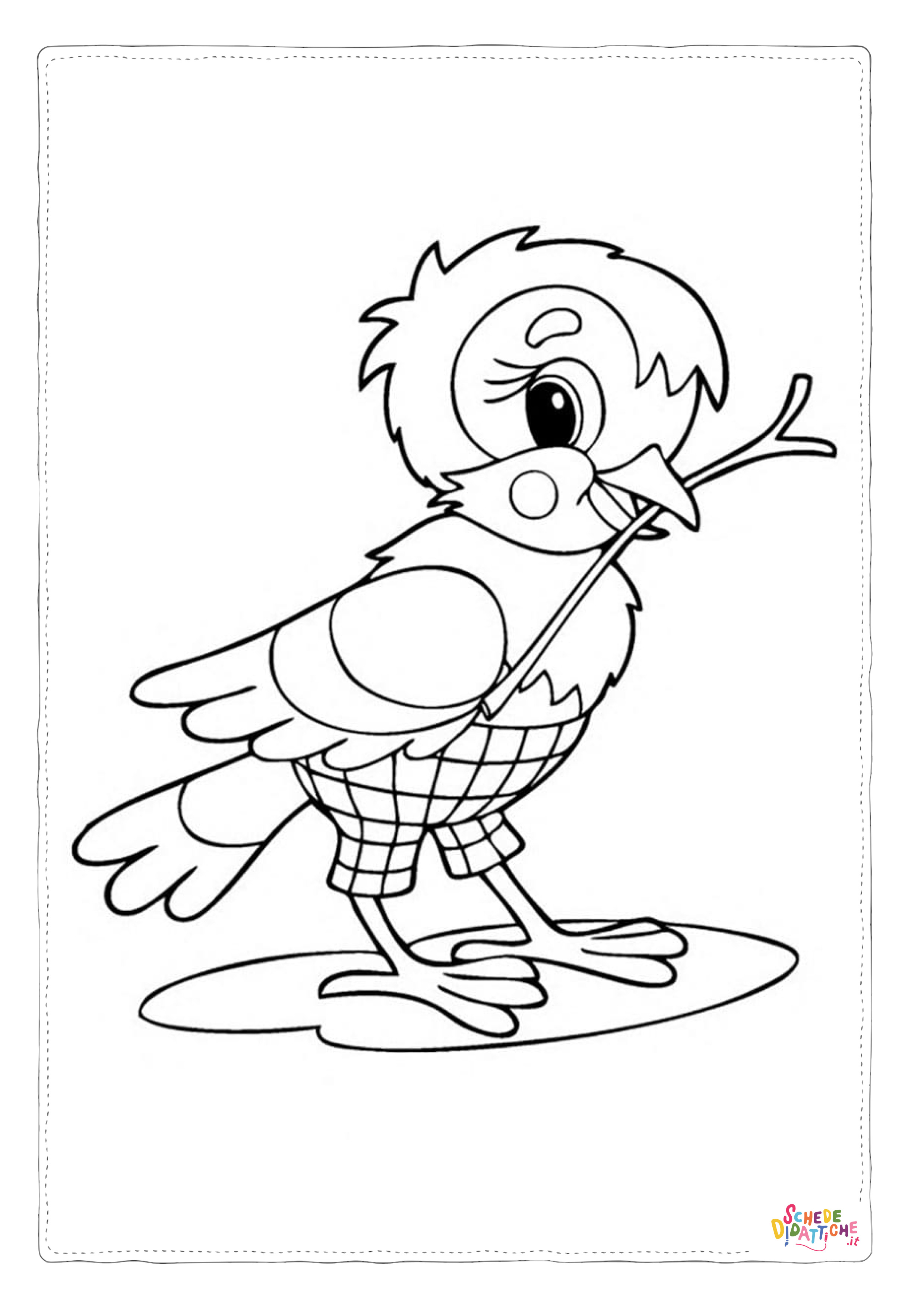 Disegno di passero da stampare e colorare 115