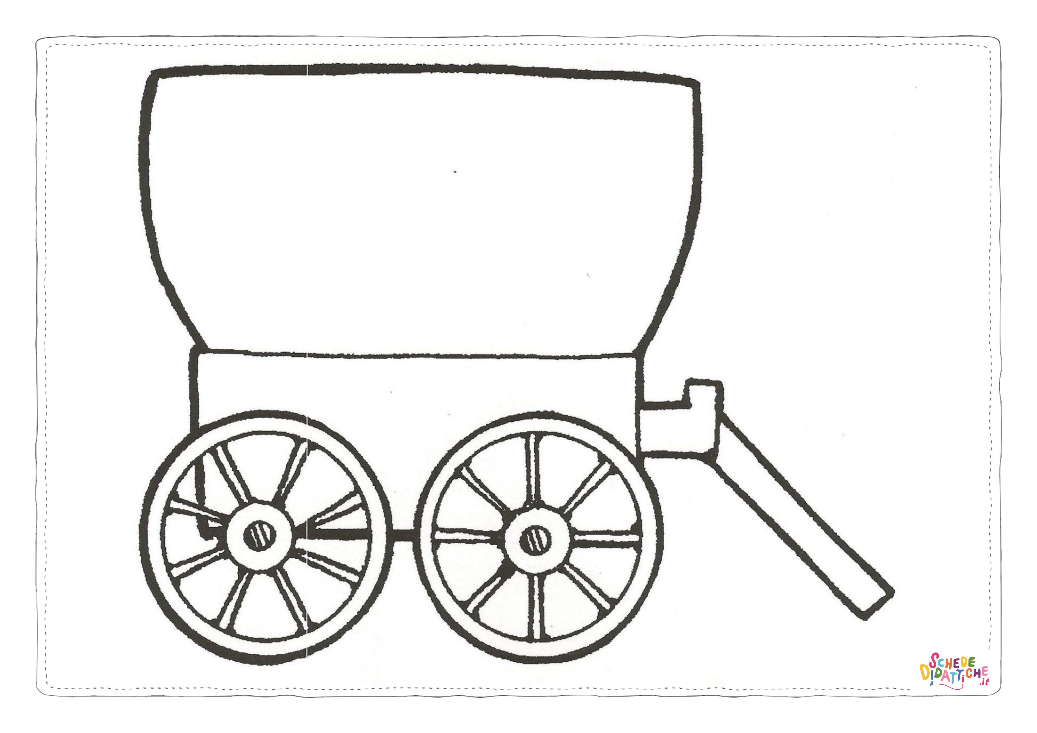 Disegno "Disegno di carrozza da stampare e colorare 3" Disegno di carrozza da stampare e colorare 3