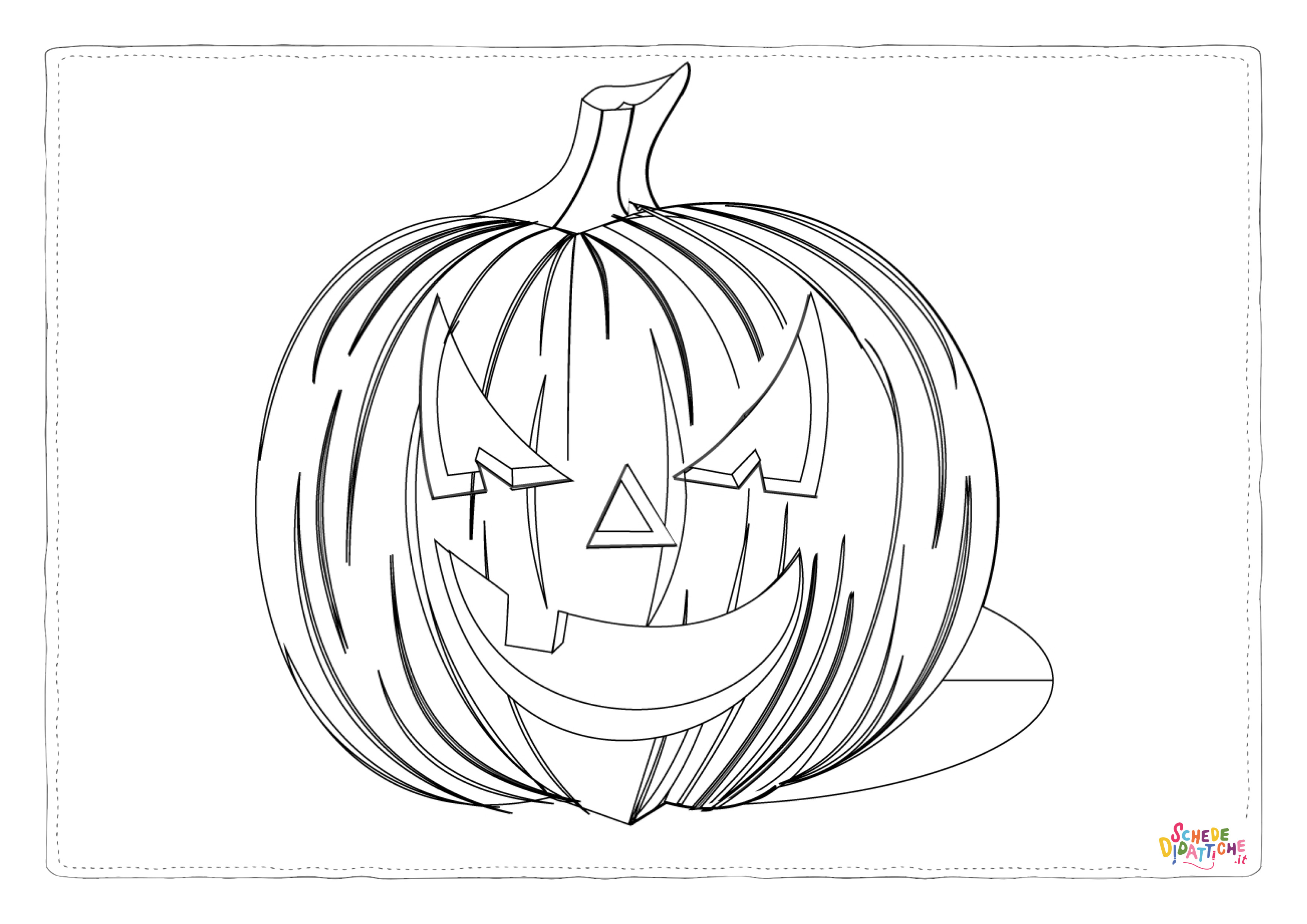 Disegno "Disegno di zucca di Halloween da stampare e colorare 42" Disegno di zucca di Halloween da stampare e colorare 42
