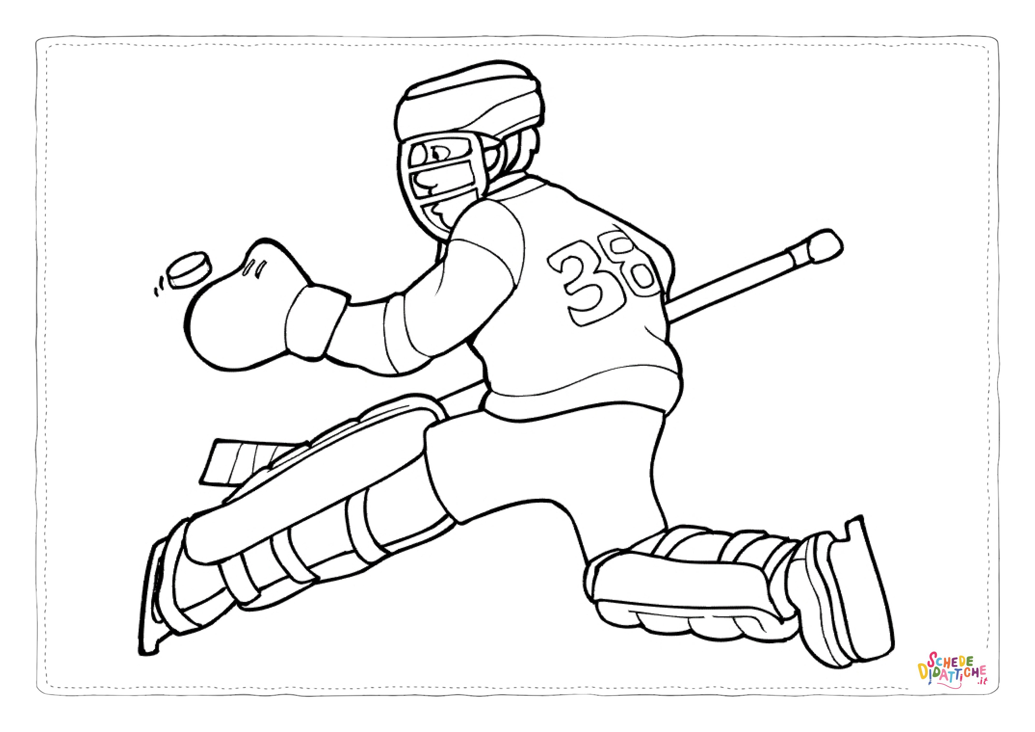 Disegno di hockey da stampare e colorare 32