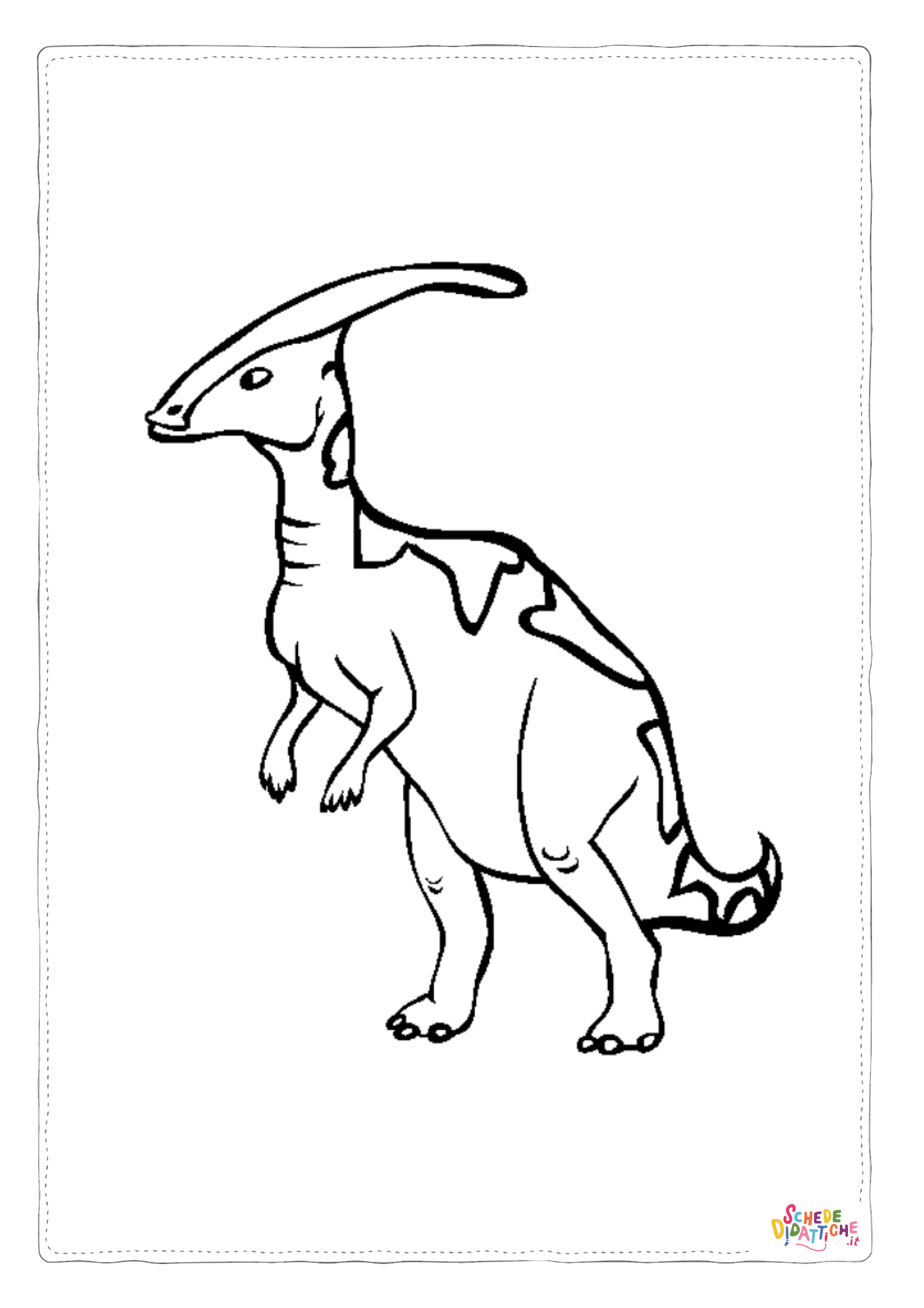 Disegno "Disegno di Parasaurolofo da stampare e colorare 5" Disegno di Parasaurolofo da stampare e colorare 5