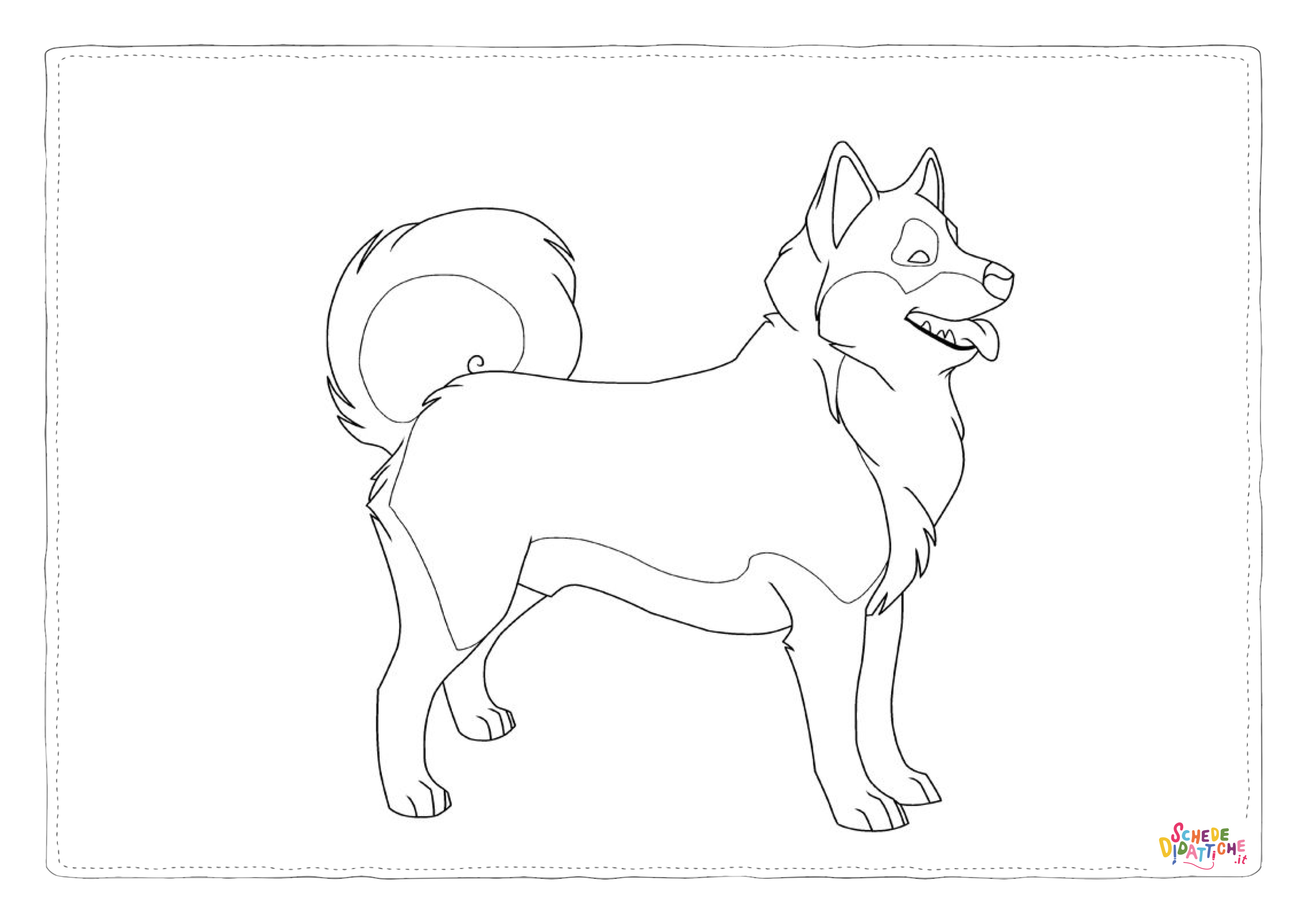 Disegno di lupo da stampare e colorare 25