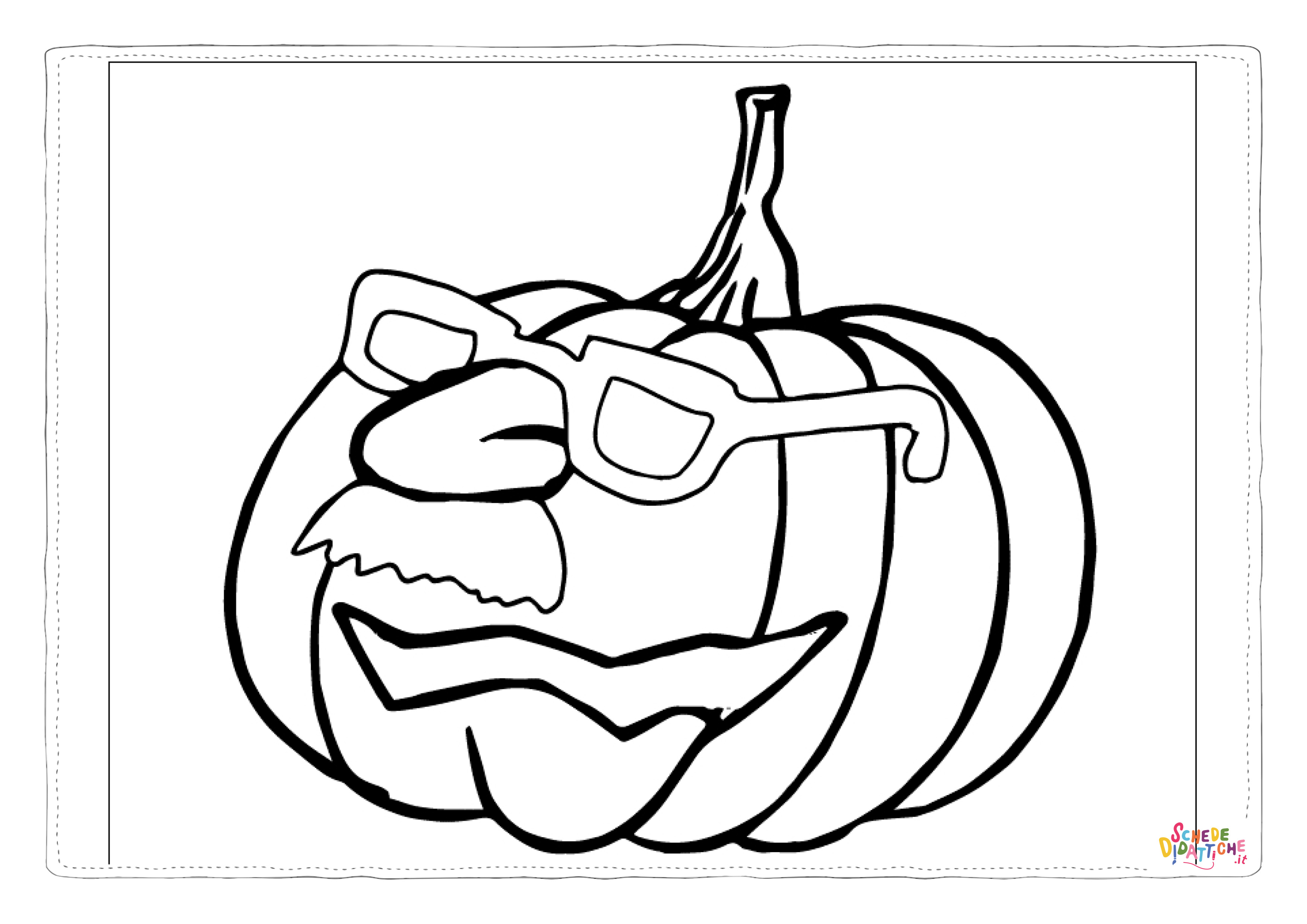Disegno di zucca di Halloween da stampare e colorare 13