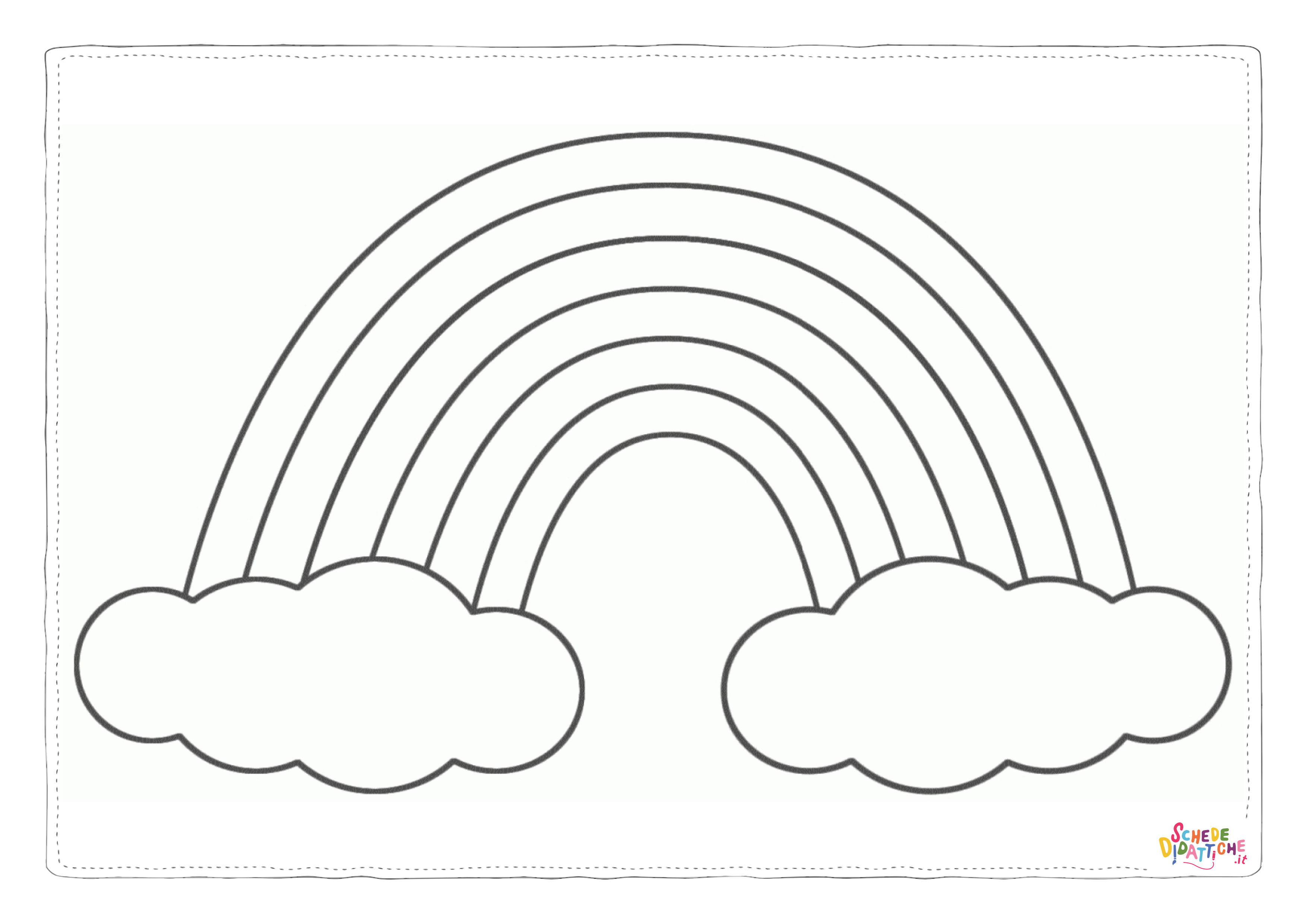 Disegno "Disegno di arcobaleno da stampare e colorare 23" Disegno di arcobaleno da stampare e colorare 23