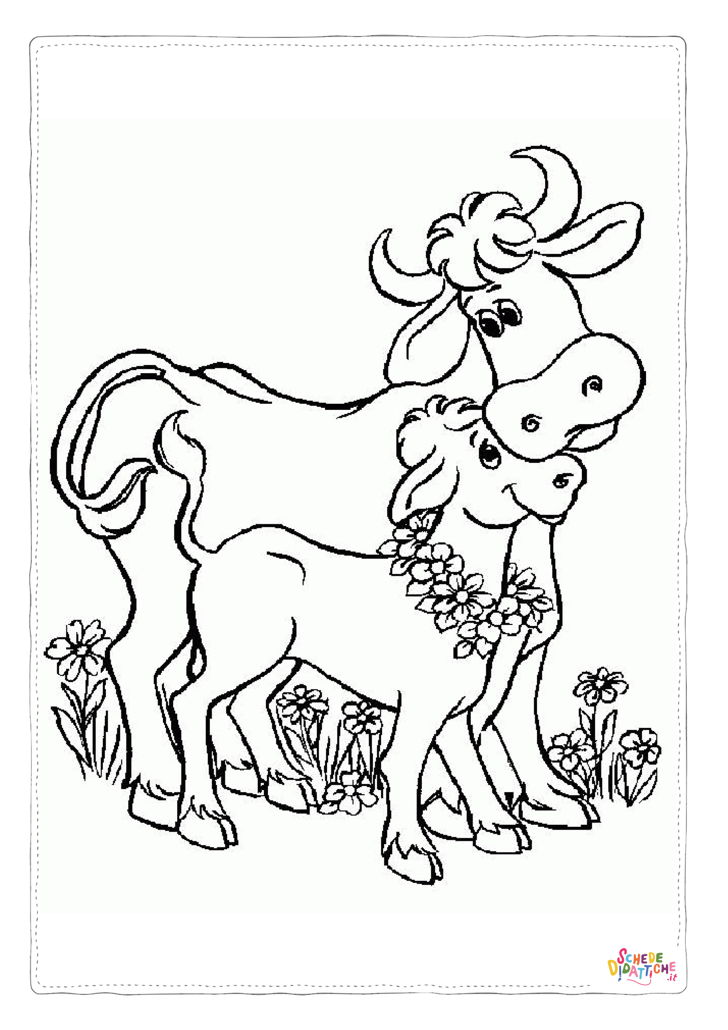 Disegno di mucca da stampare e colorare 33