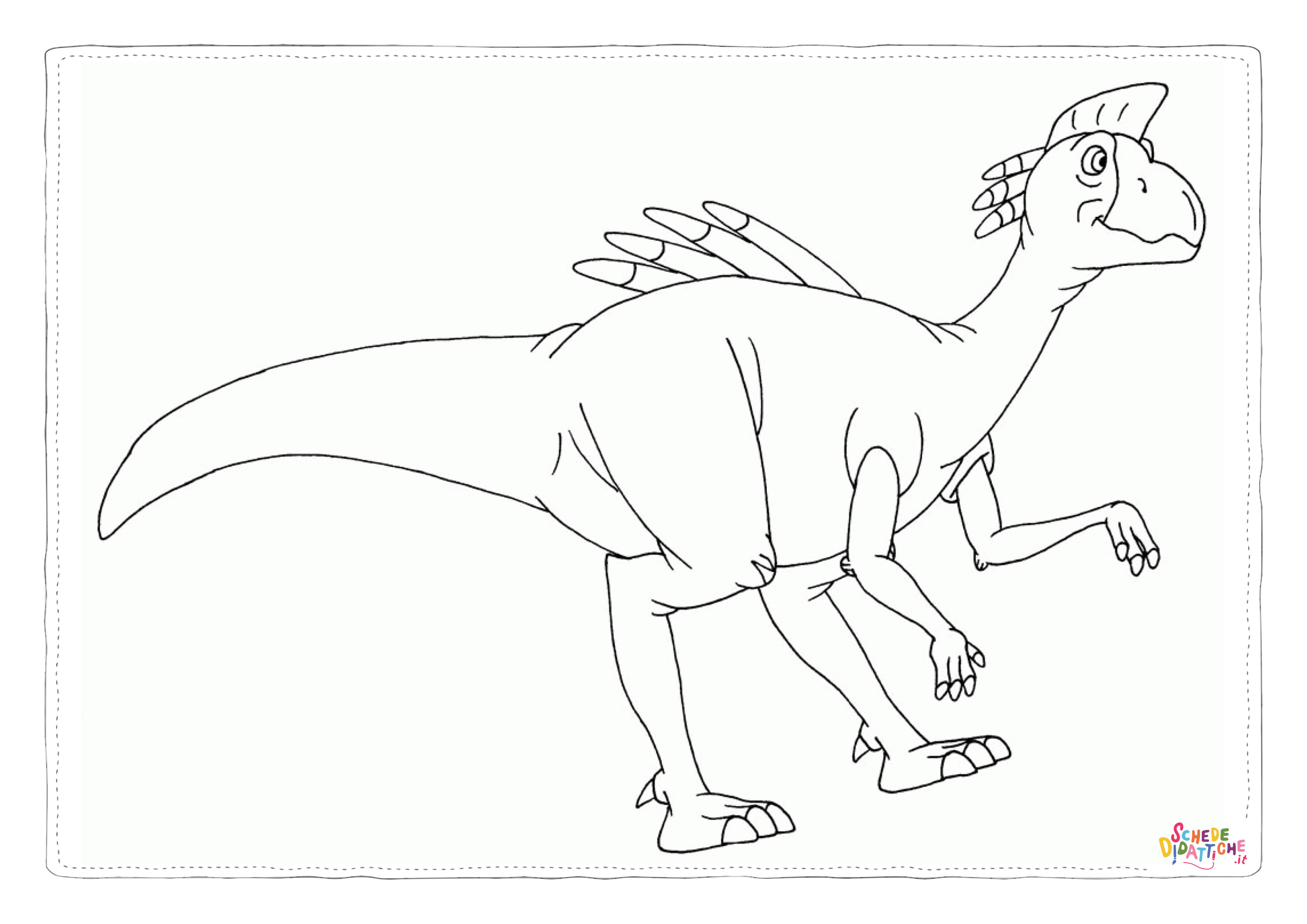Disegno "Disegno di Parasaurolofo da stampare e colorare 11" Disegno di Parasaurolofo da stampare e colorare 11
