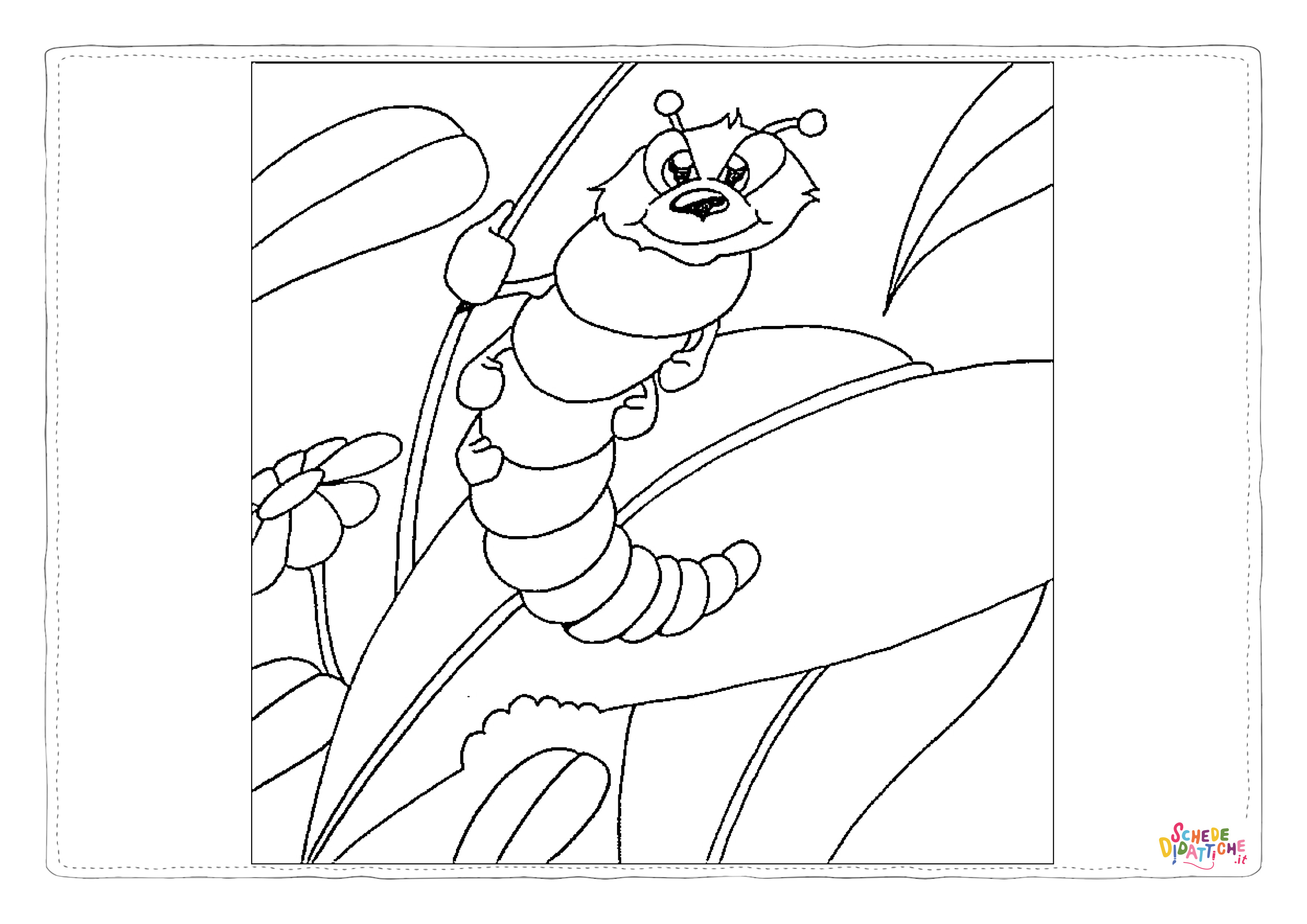 Disegno "Disegno di lombrico da stampare e colorare 10" Disegno di lombrico da stampare e colorare 10