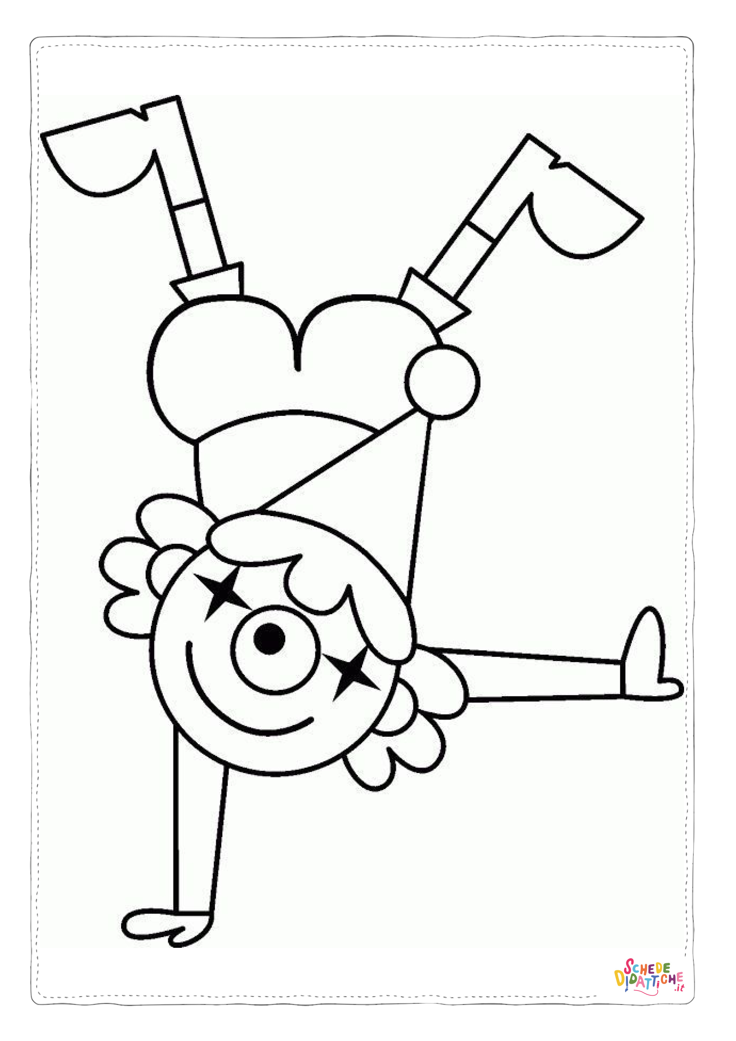 Disegno "Disegno di clown da stampare e colorare 3" Disegno di clown da stampare e colorare 3