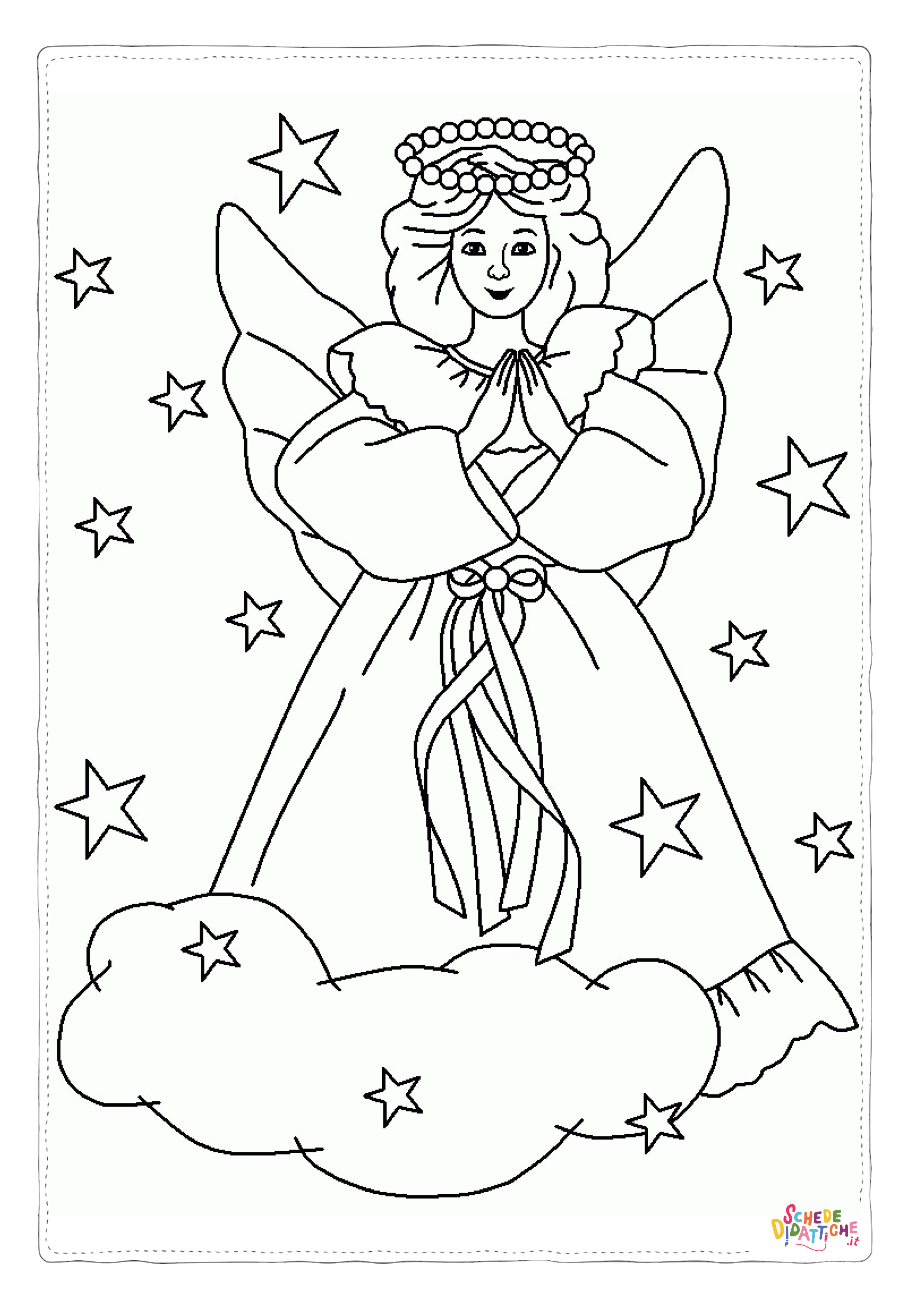Disegno di angelo da stampare e colorare 31