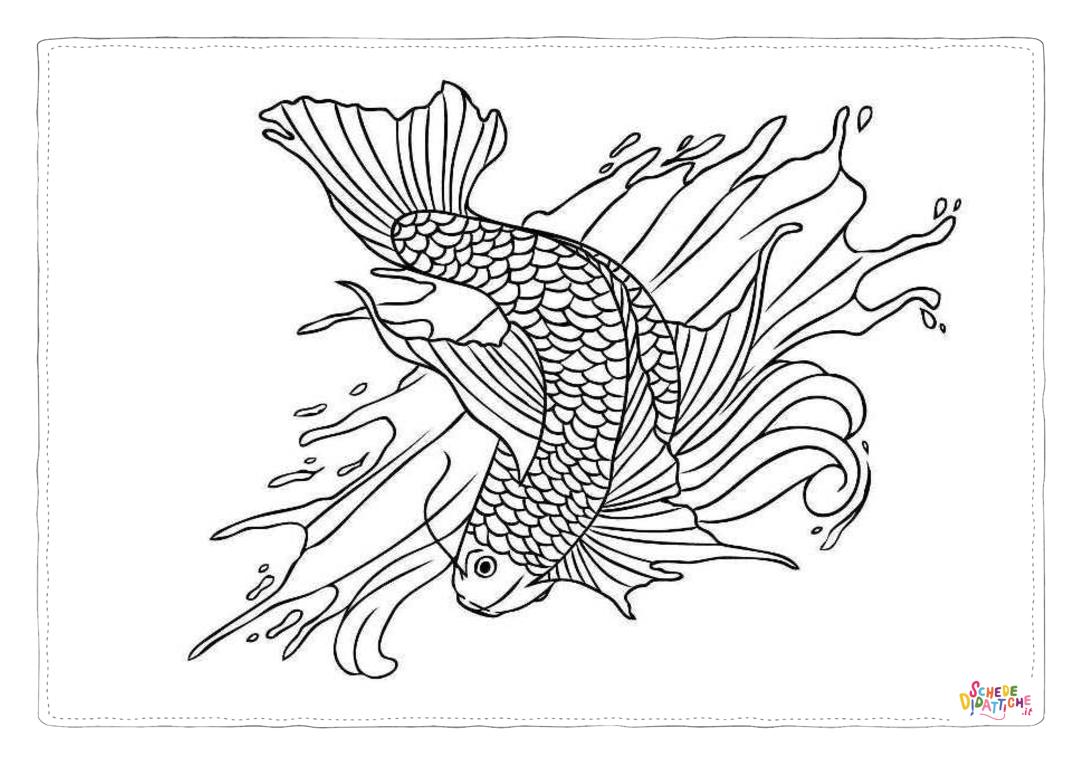 Disegno di pesce da stampare e colorare 110