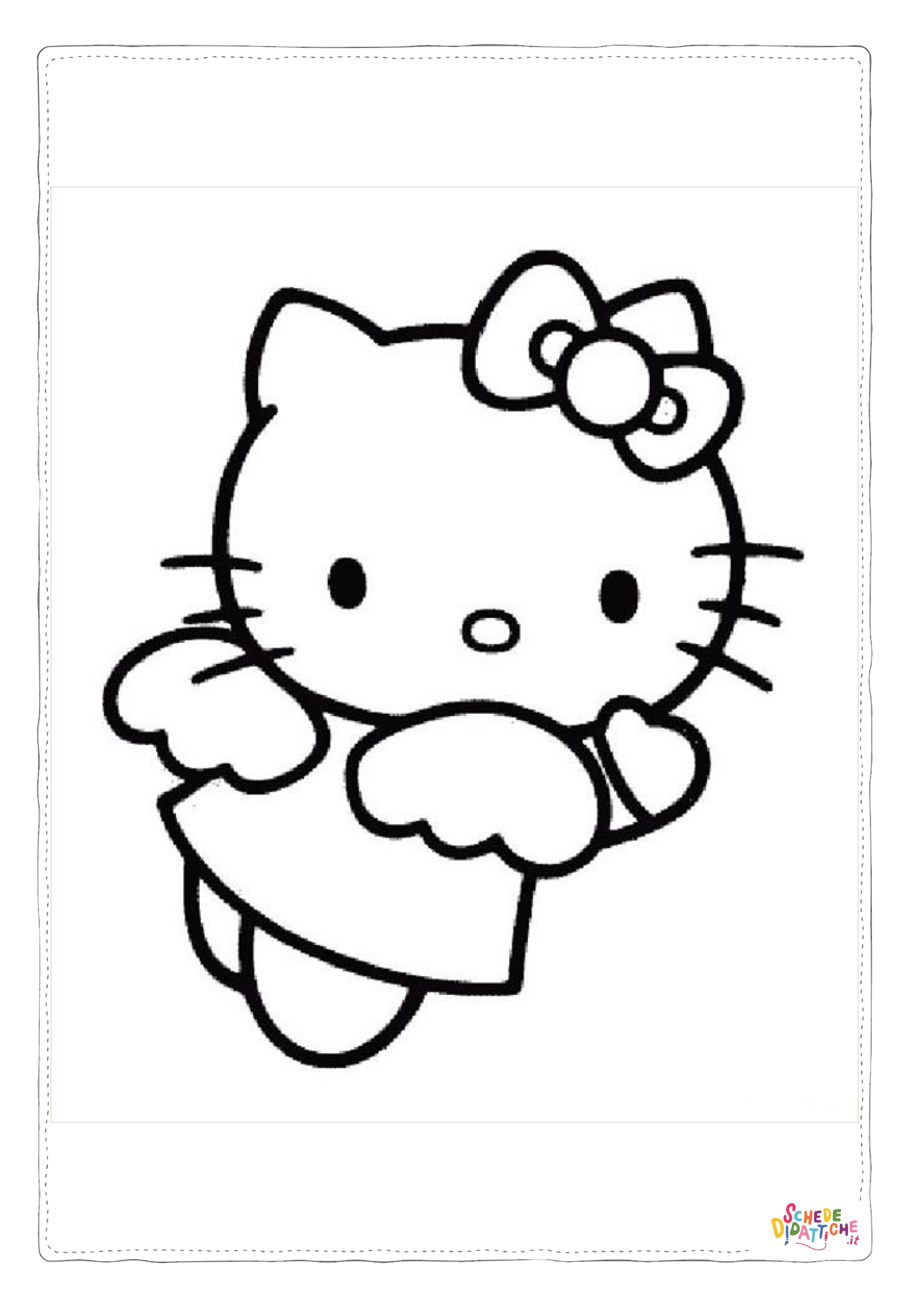 Disegno "Disegno di Hello Kitty da stampare e colorare 166" Disegno di Hello Kitty da stampare e colorare 166