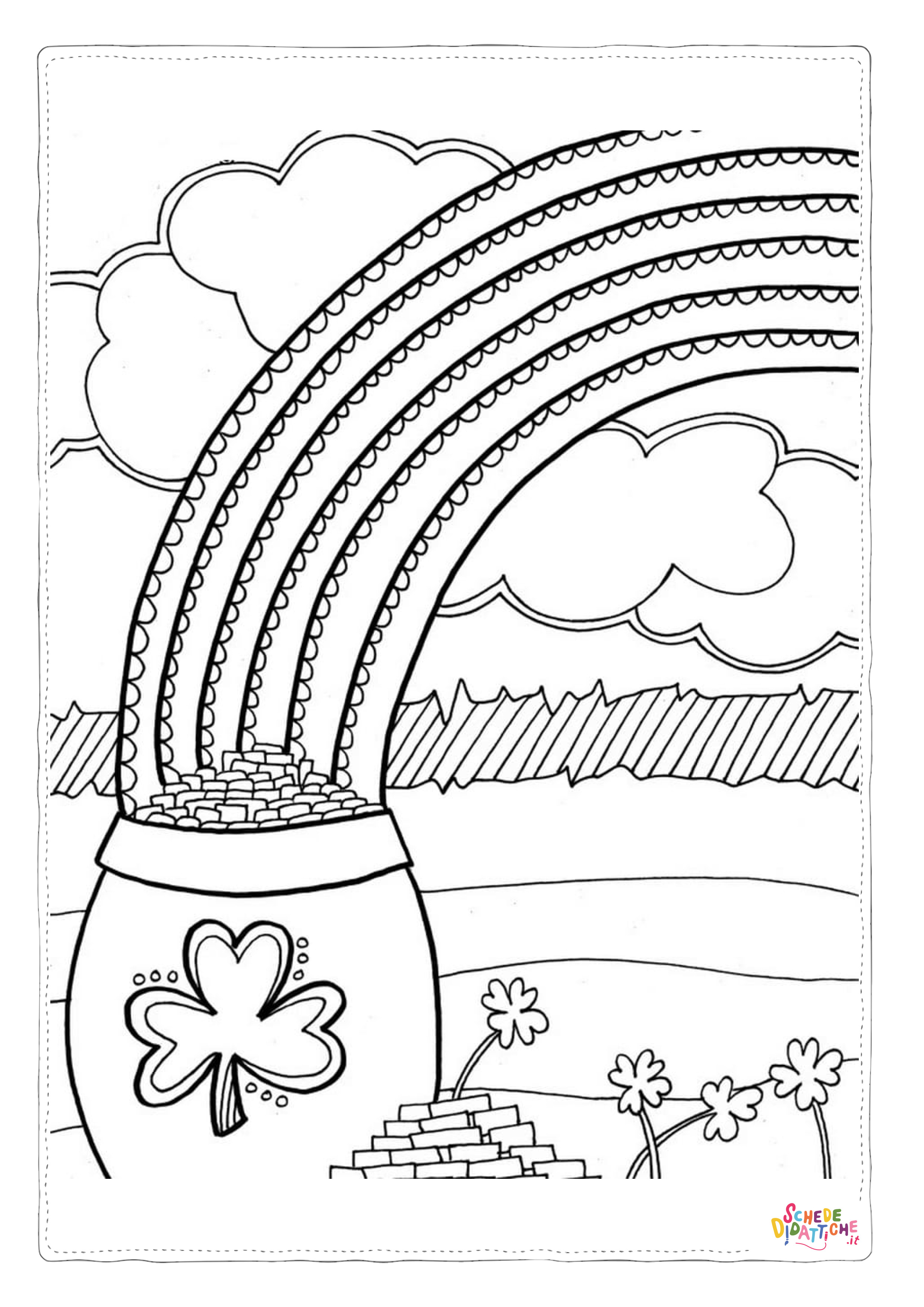 Disegno "Disegno di arcobaleno da stampare e colorare 59" Disegno di arcobaleno da stampare e colorare 59