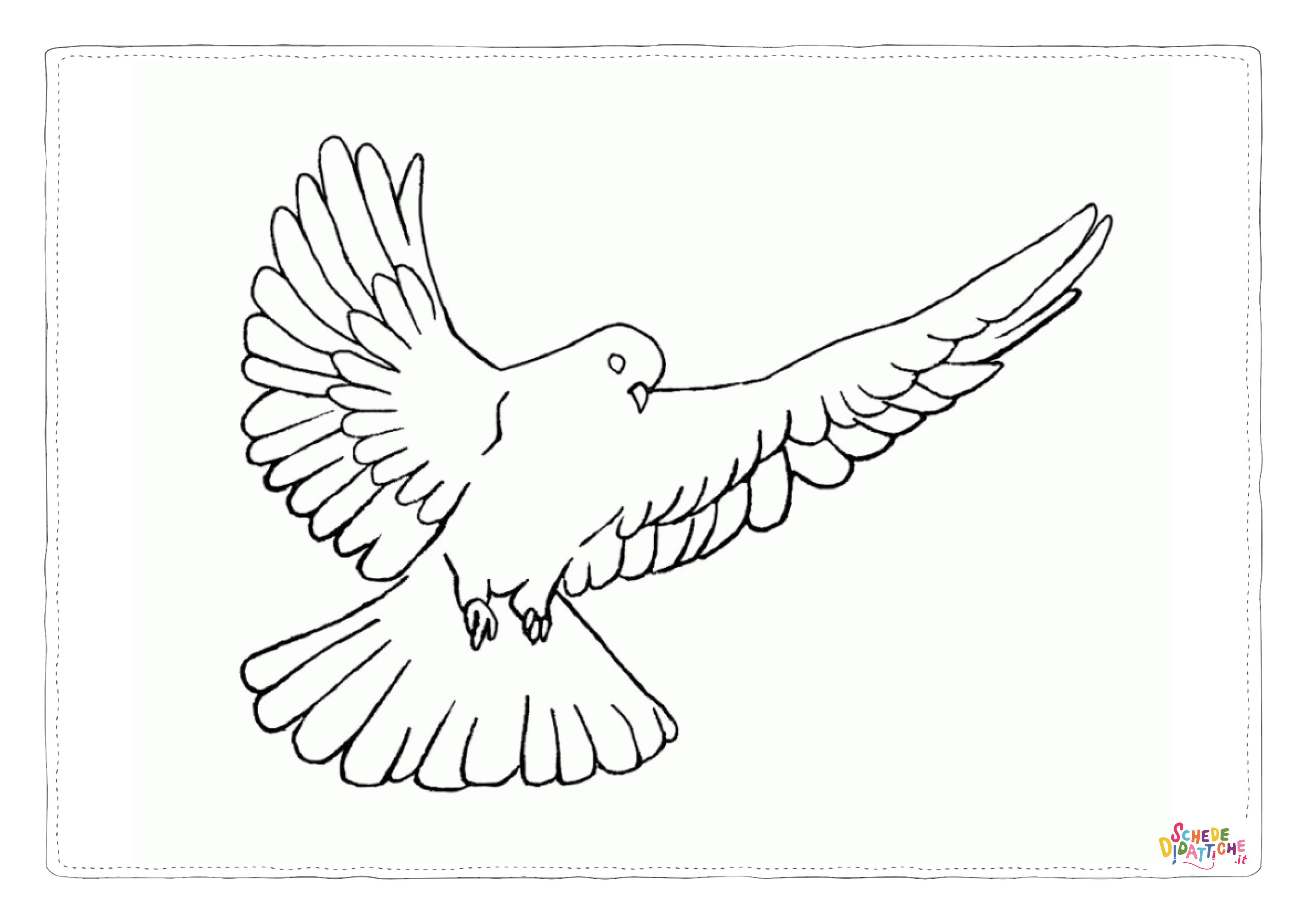 Disegno di colomba da stampare e colorare 7