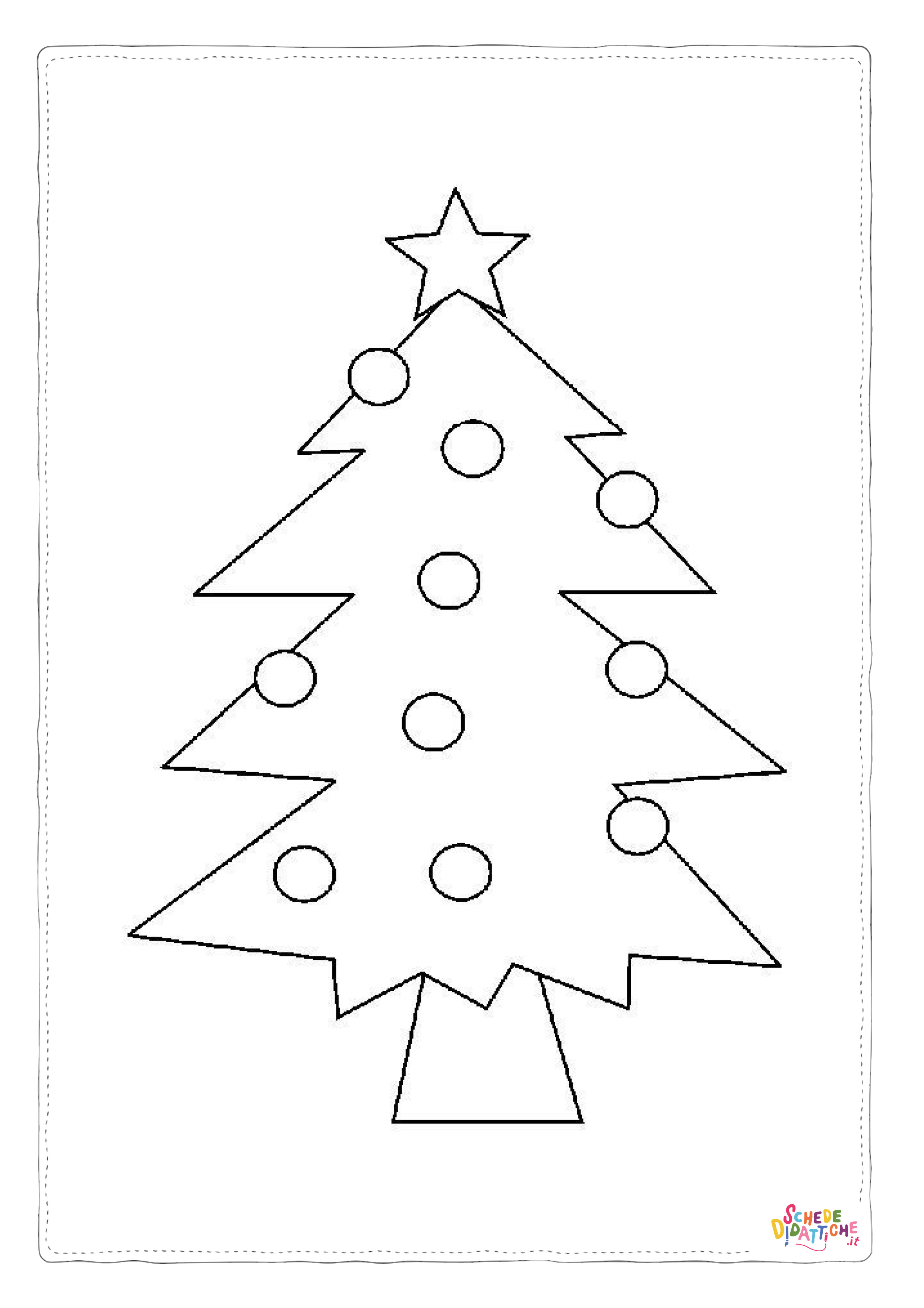 Disegno di albero di Natale da stampare e colorare 219