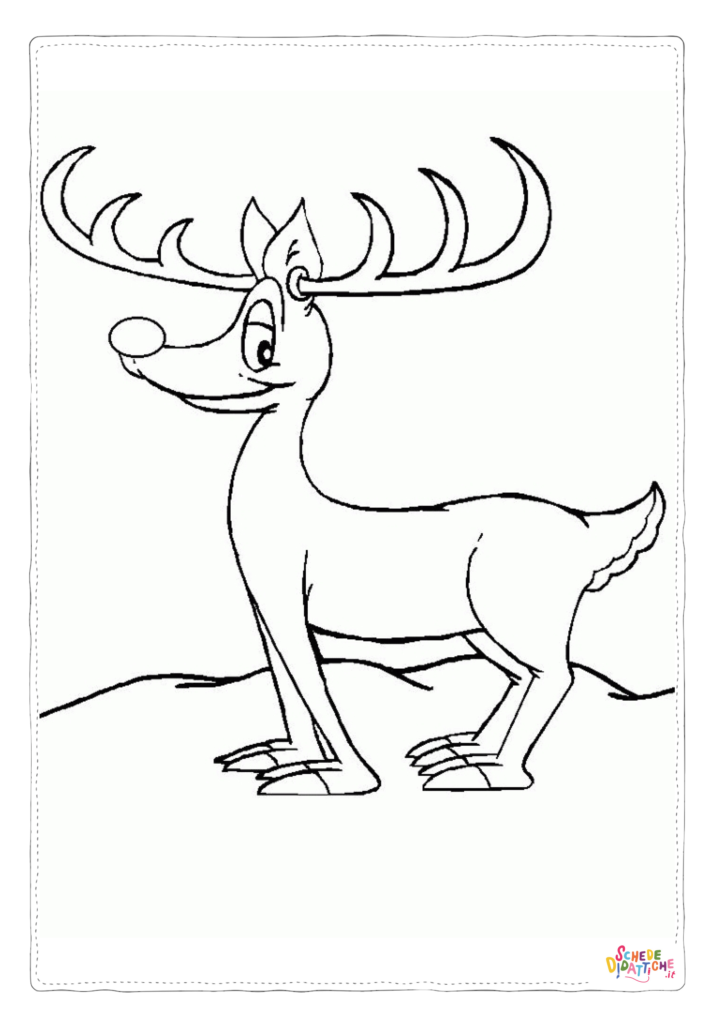 Disegno "Disegno di cervo da stampare e colorare 25" Disegno di cervo da stampare e colorare 25