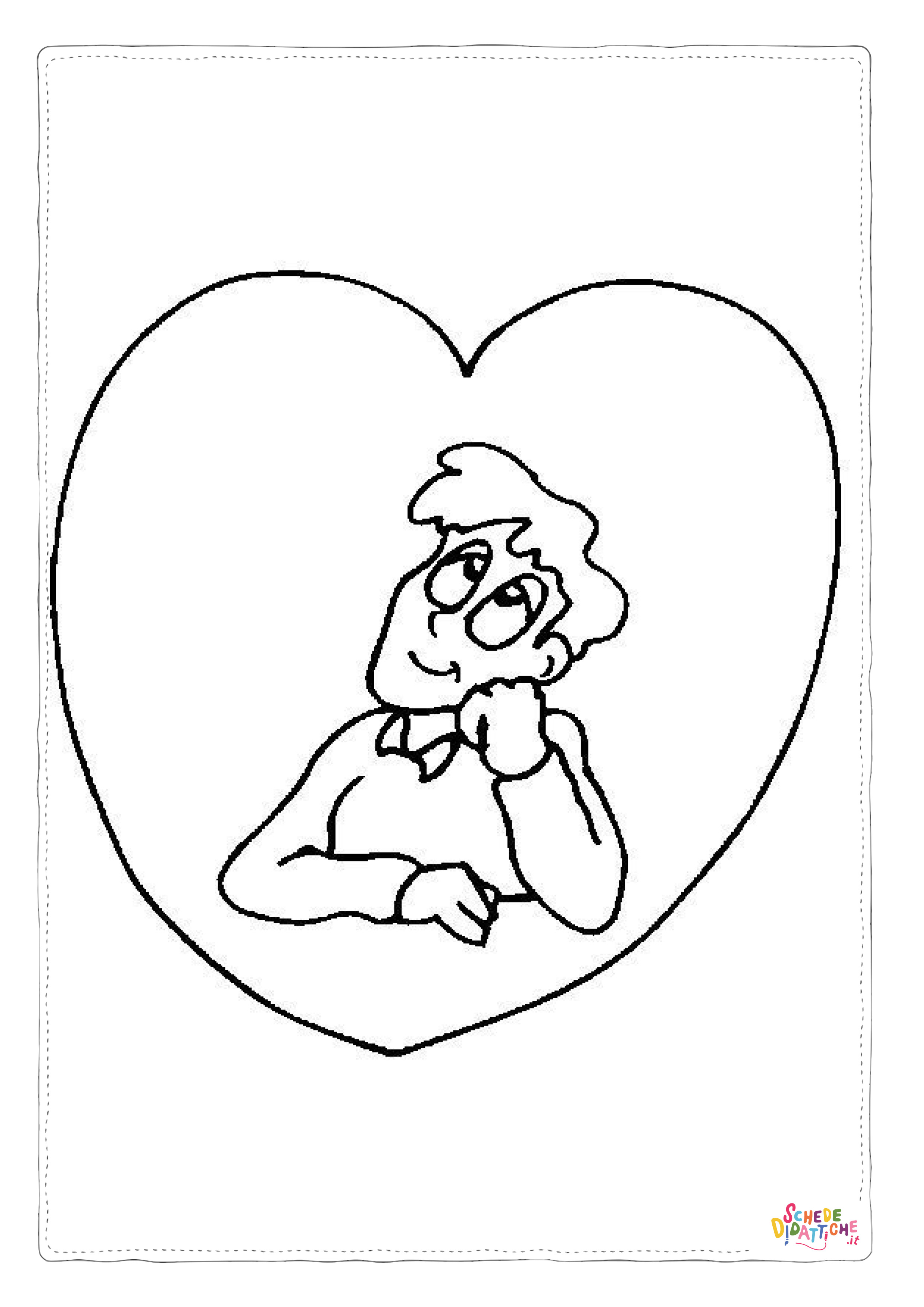 Disegno "Disegno di San Valentino da stampare e colorare 116" Disegno di San Valentino da stampare e colorare 116