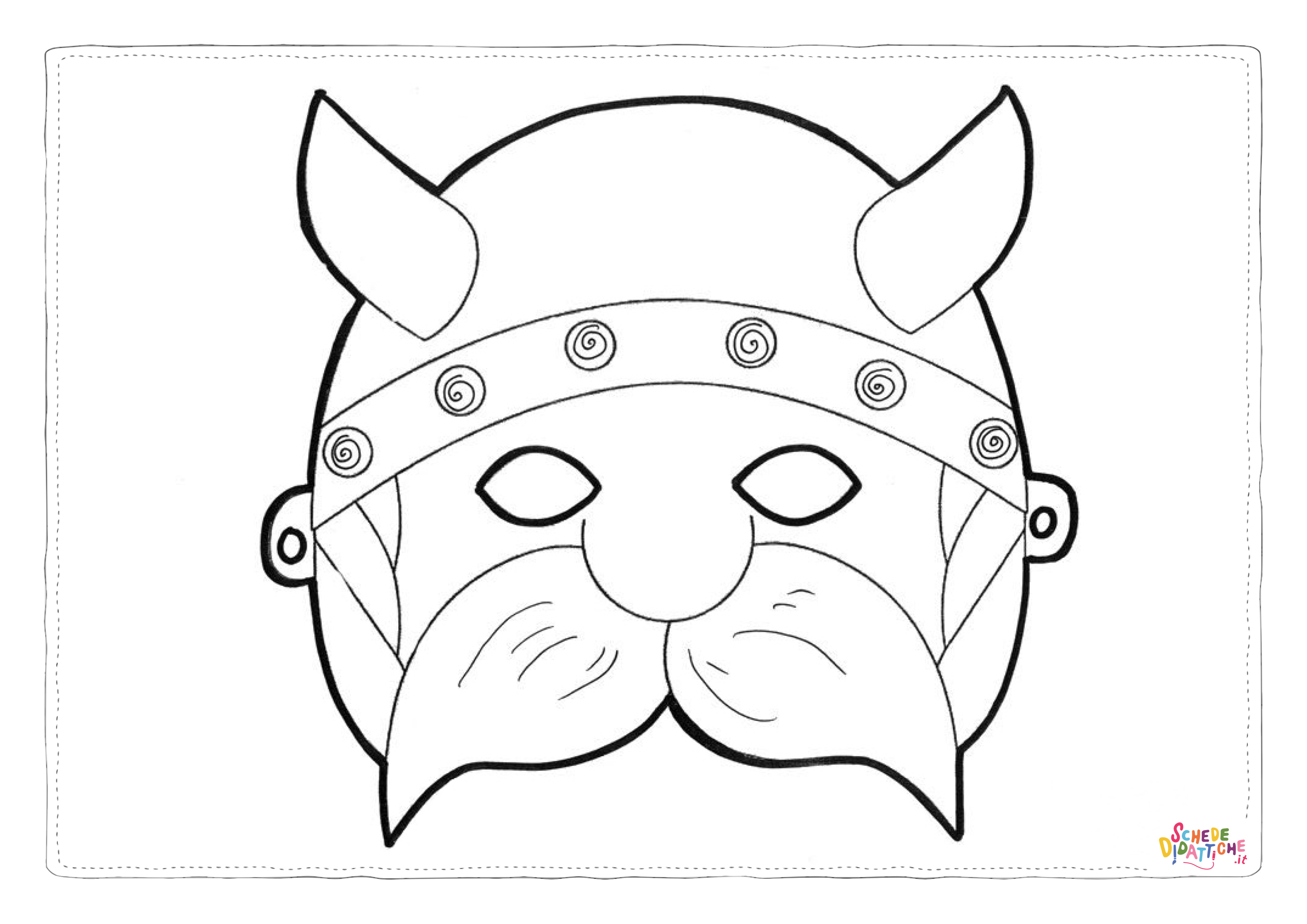 Disegno "Disegno di maschera da stampare e colorare 101" Disegno di maschera da stampare e colorare 101
