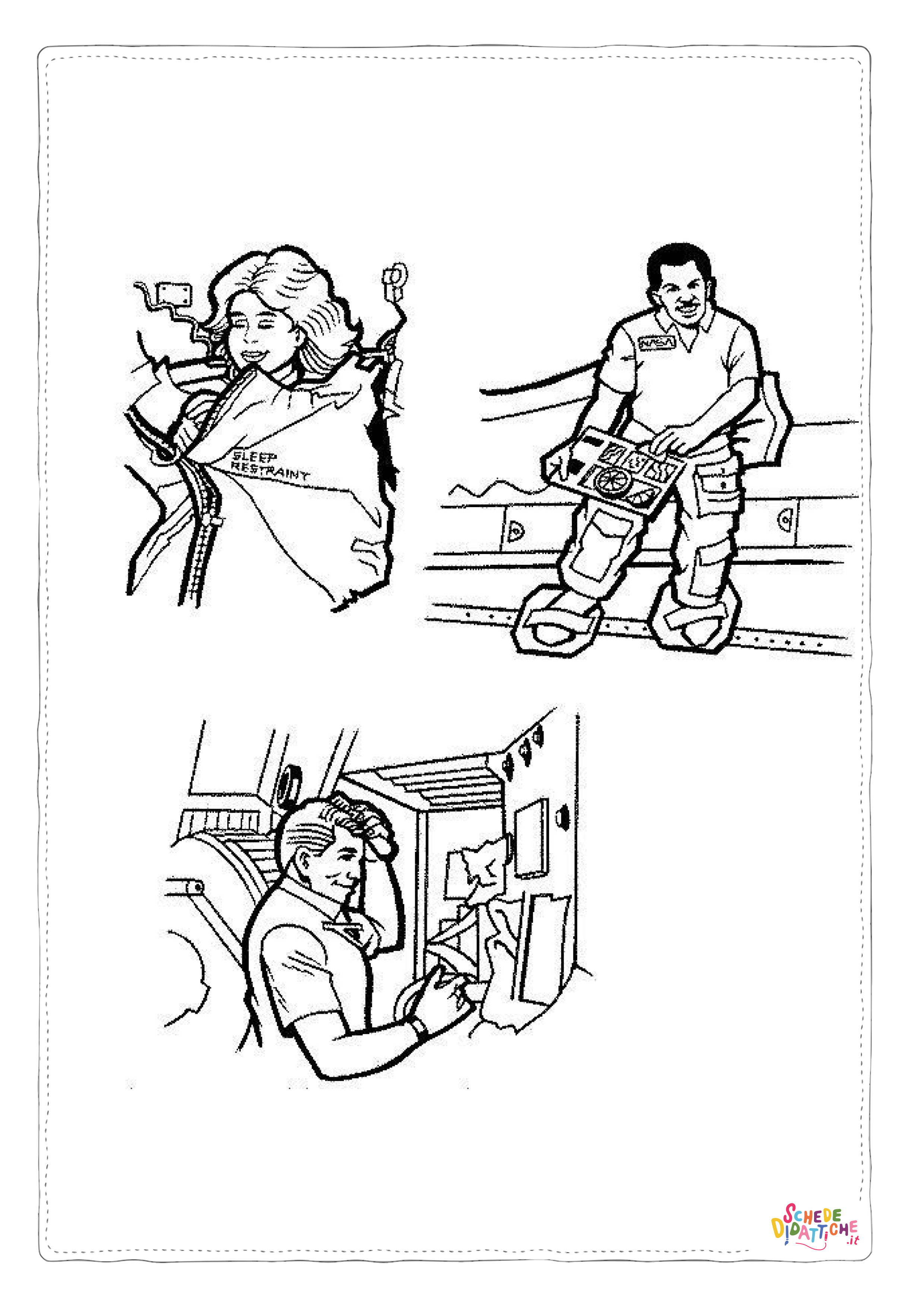 Disegno "Disegno di astronauta da stampare e colorare 37" Disegno di astronauta da stampare e colorare 37
