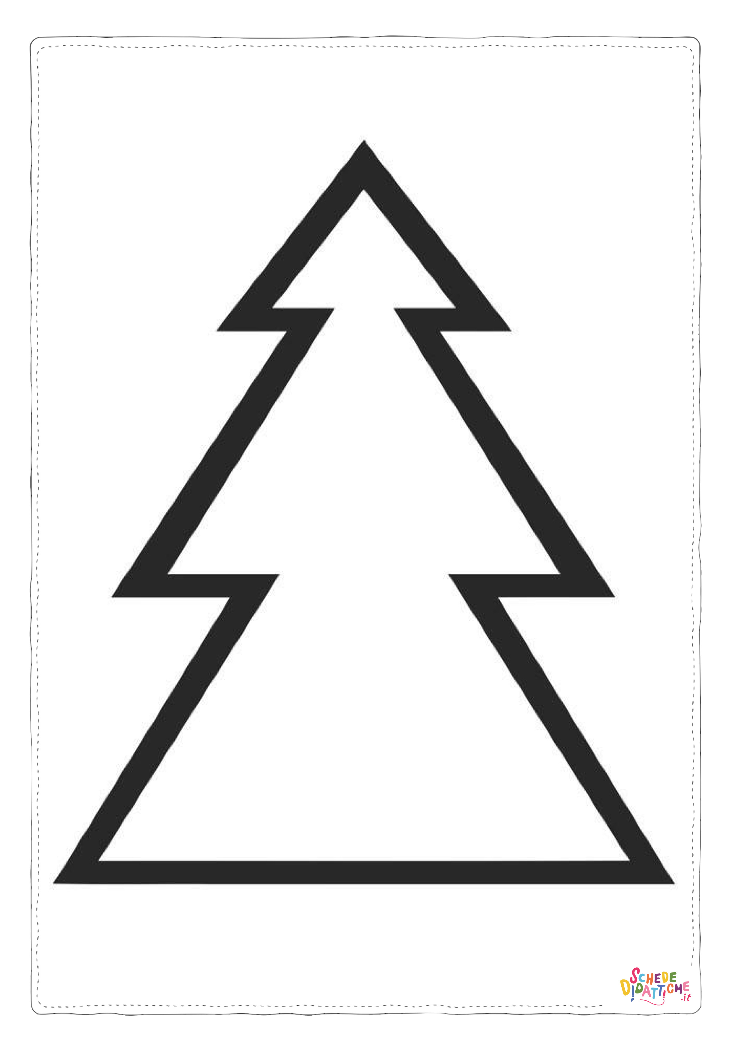 Disegno "Disegno di albero di Natale da stampare e colorare 63" Disegno di albero di Natale da stampare e colorare 63
