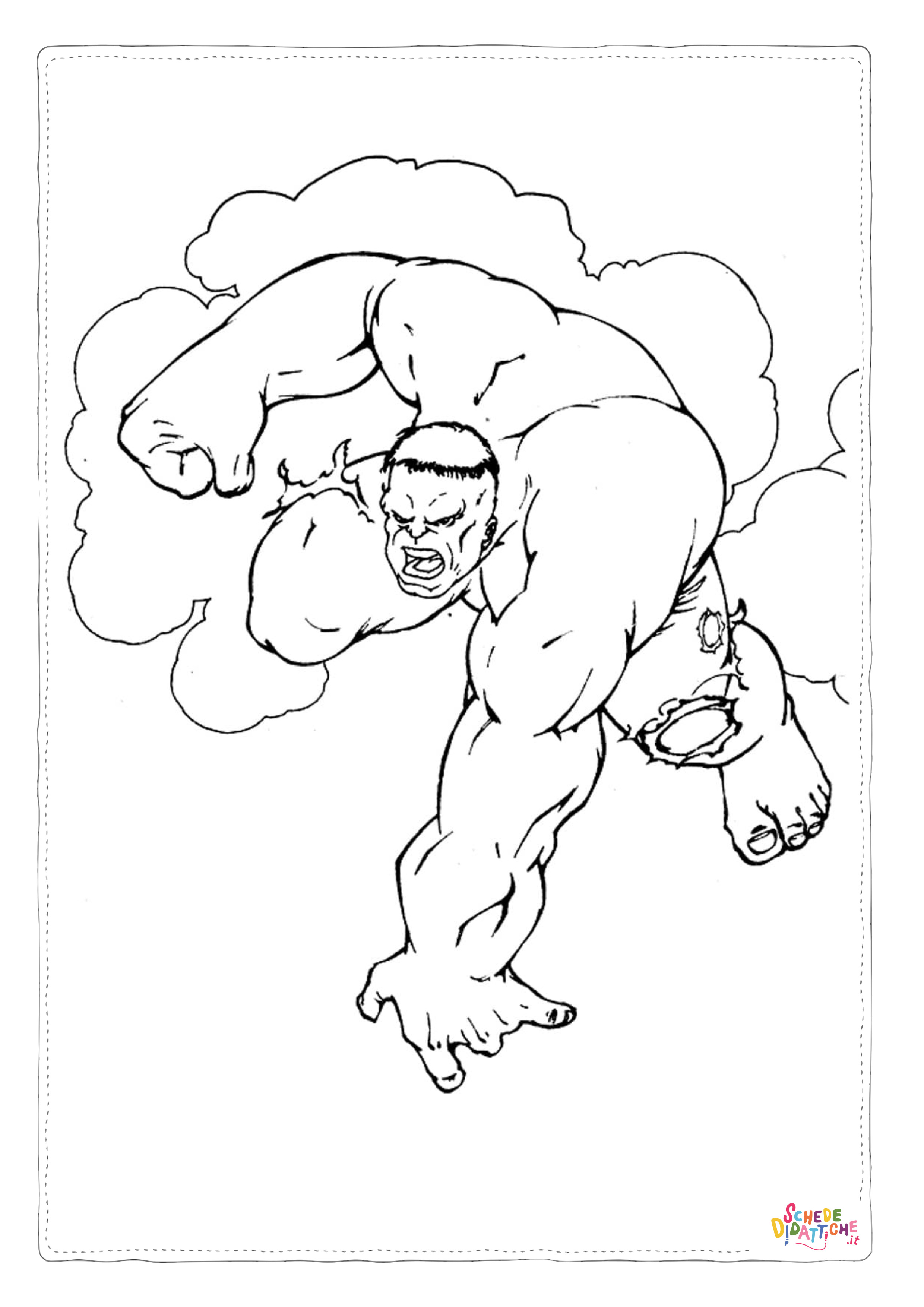 Disegno "Disegno di Hulk da stampare e colorare 111" Disegno di Hulk da stampare e colorare 111