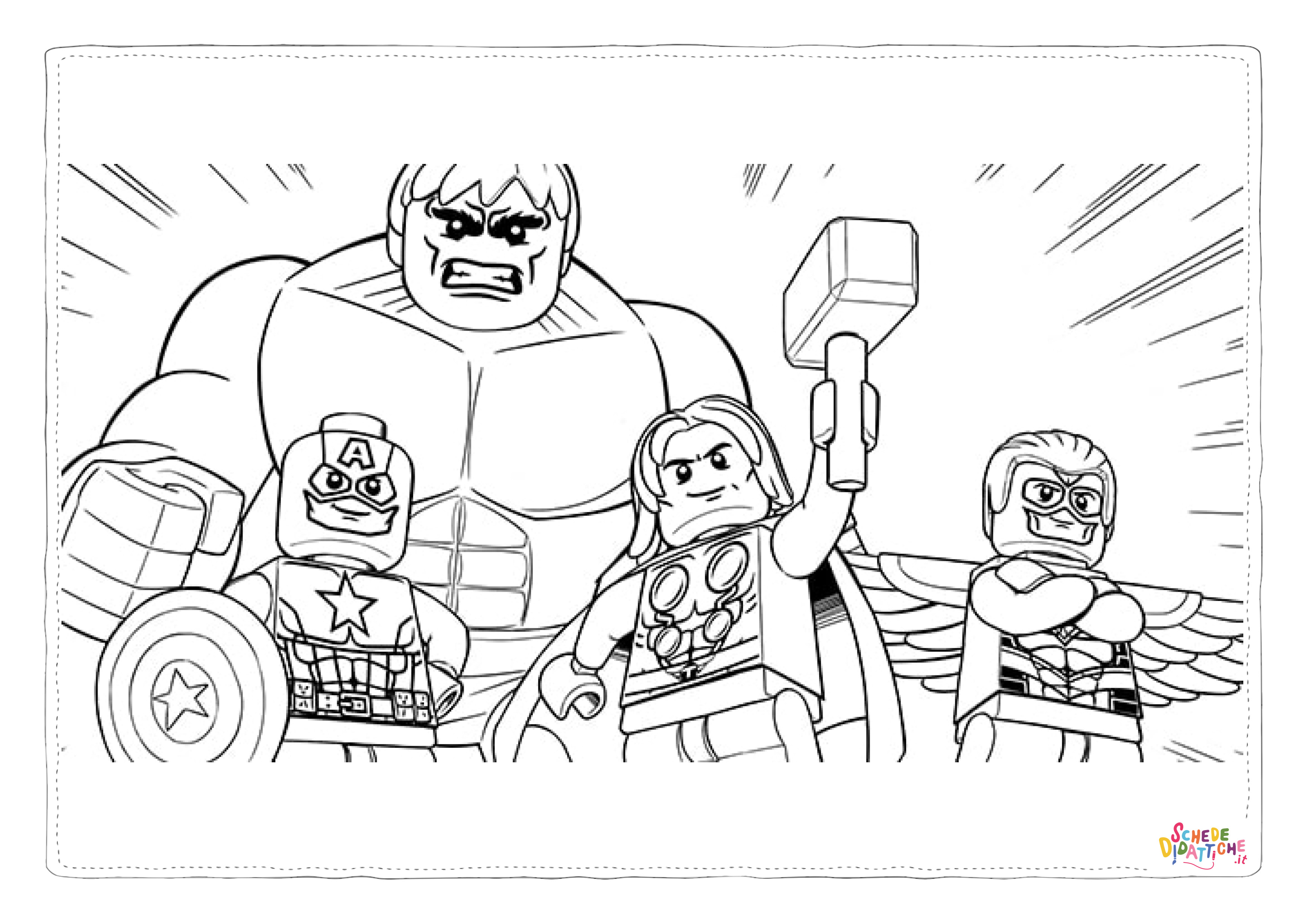 Disegno "Disegno di Hulk da stampare e colorare 115" Disegno di Hulk da stampare e colorare 115