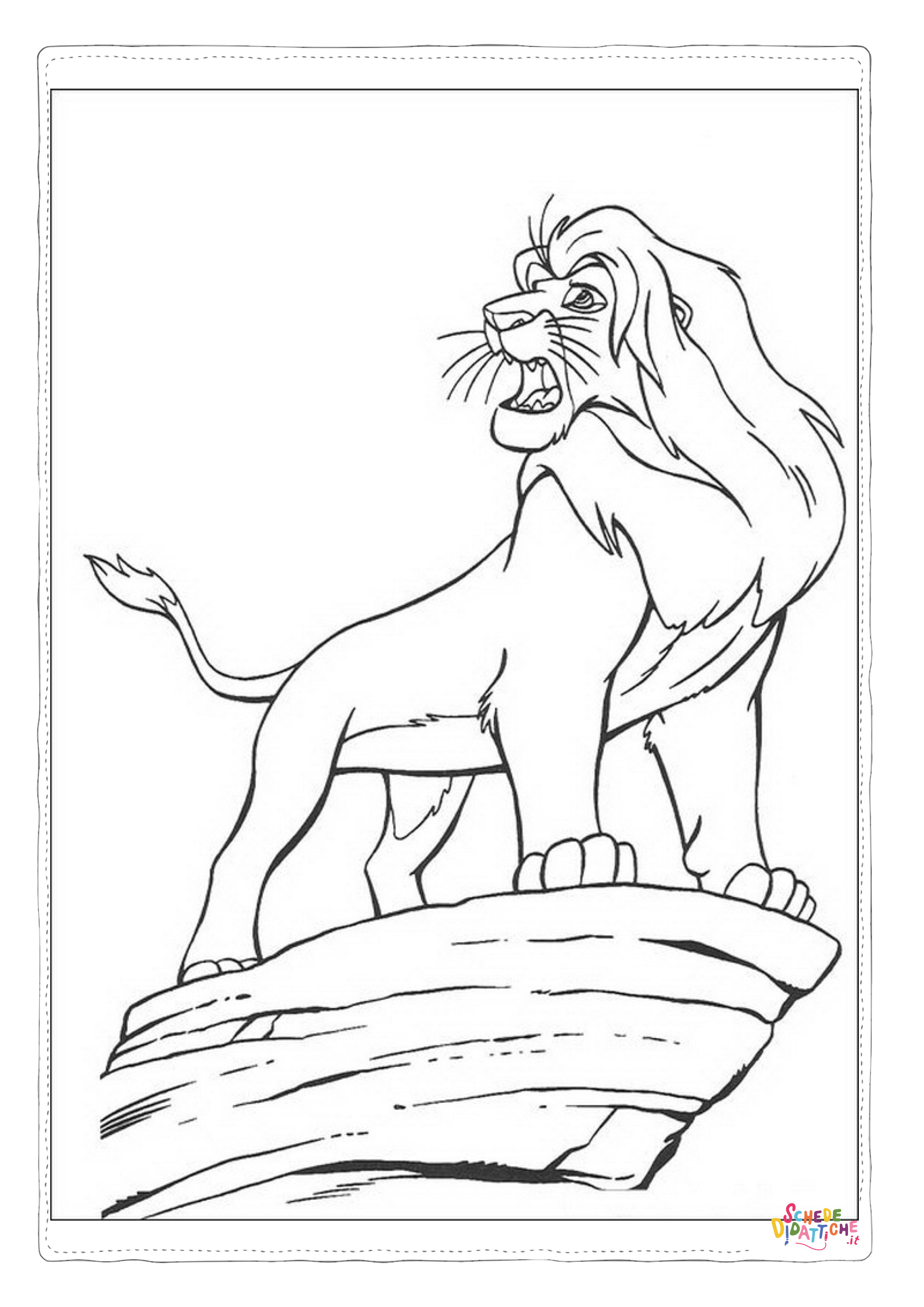 Disegno "Disegno di Re Leone da stampare e colorare 140" Disegno di Re Leone da stampare e colorare 140