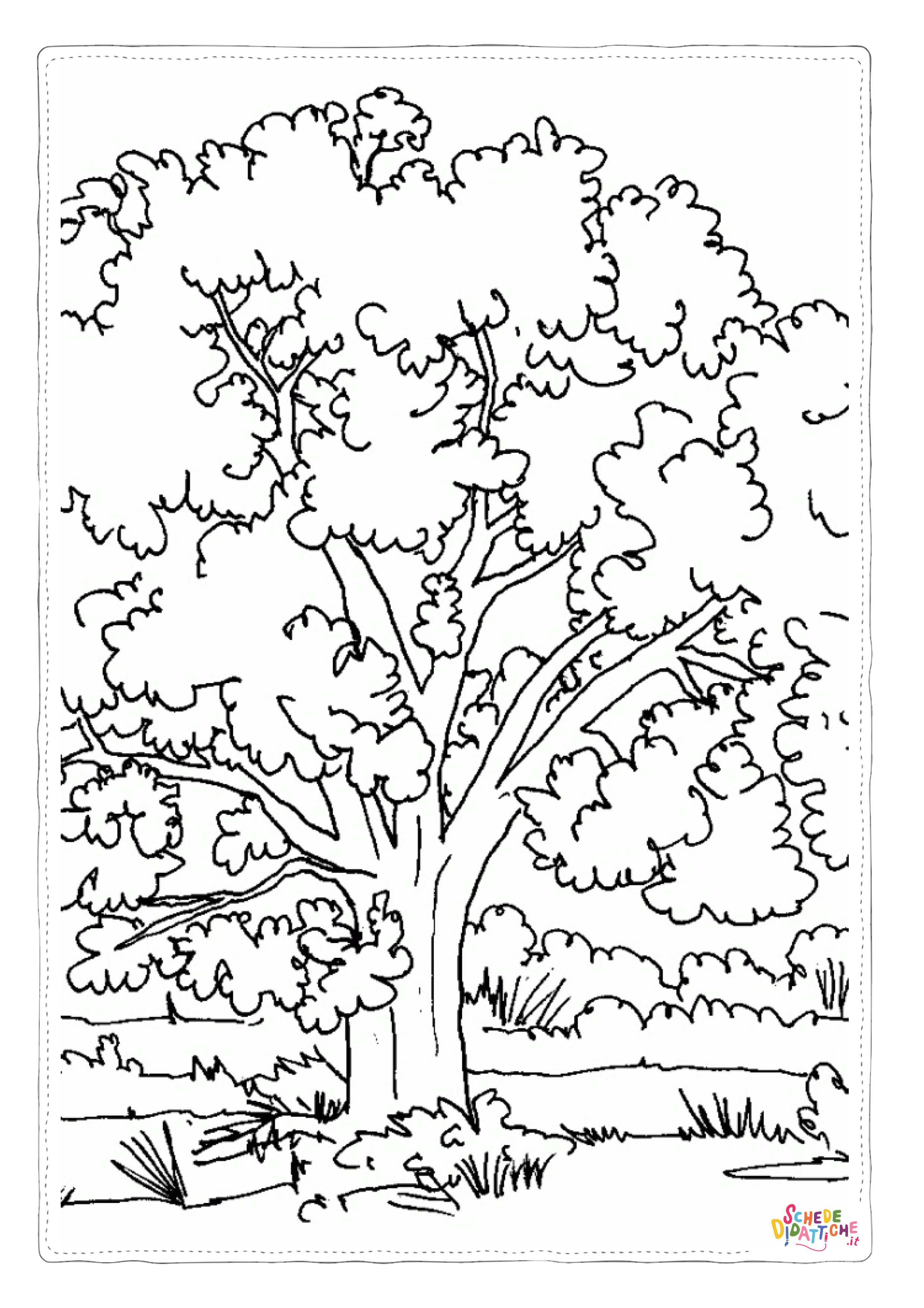 Disegno "Disegno di albero da stampare e colorare 99" Disegno di albero da stampare e colorare 99