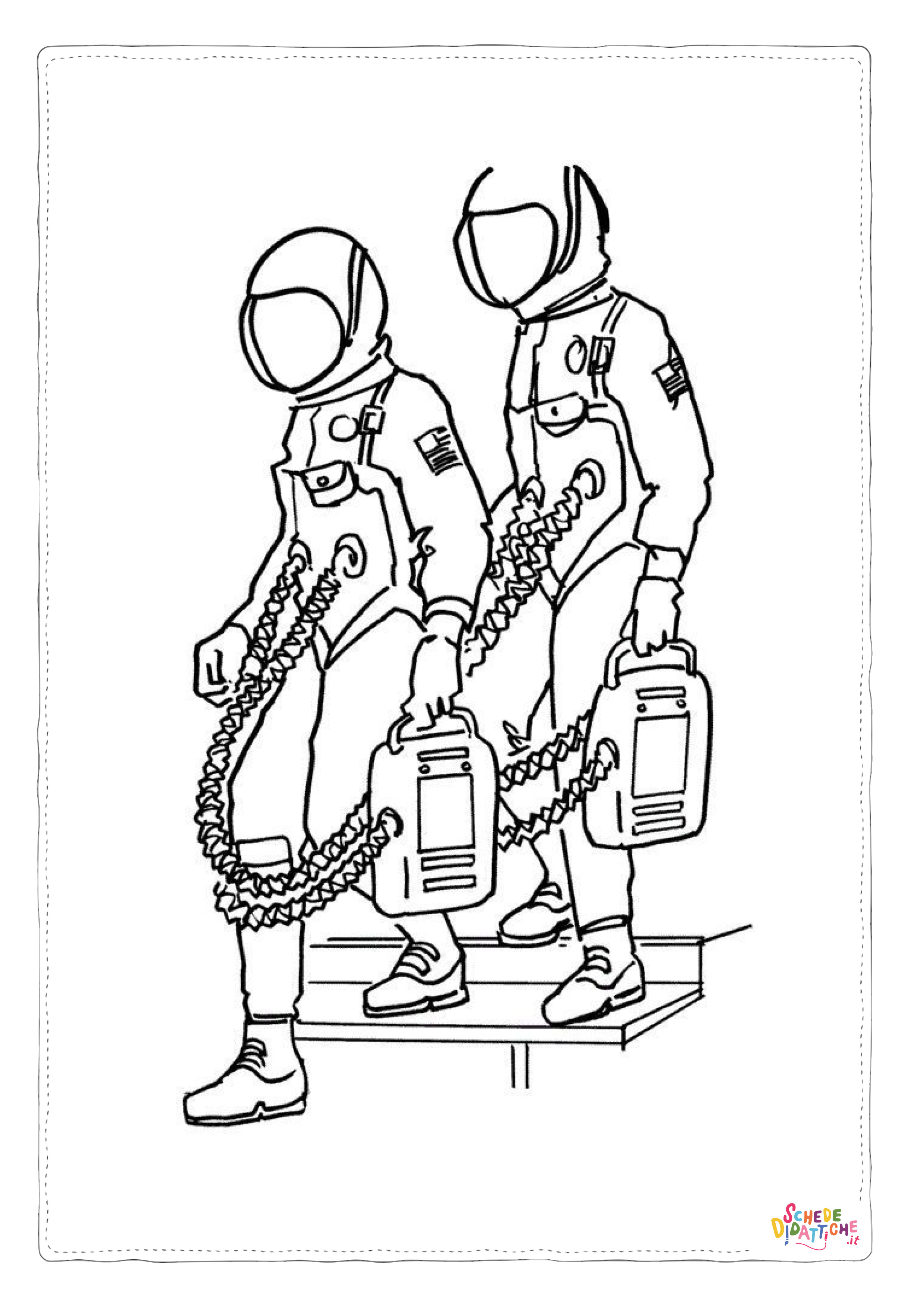 Disegno "Disegno di astronauta da stampare e colorare 23" Disegno di astronauta da stampare e colorare 23