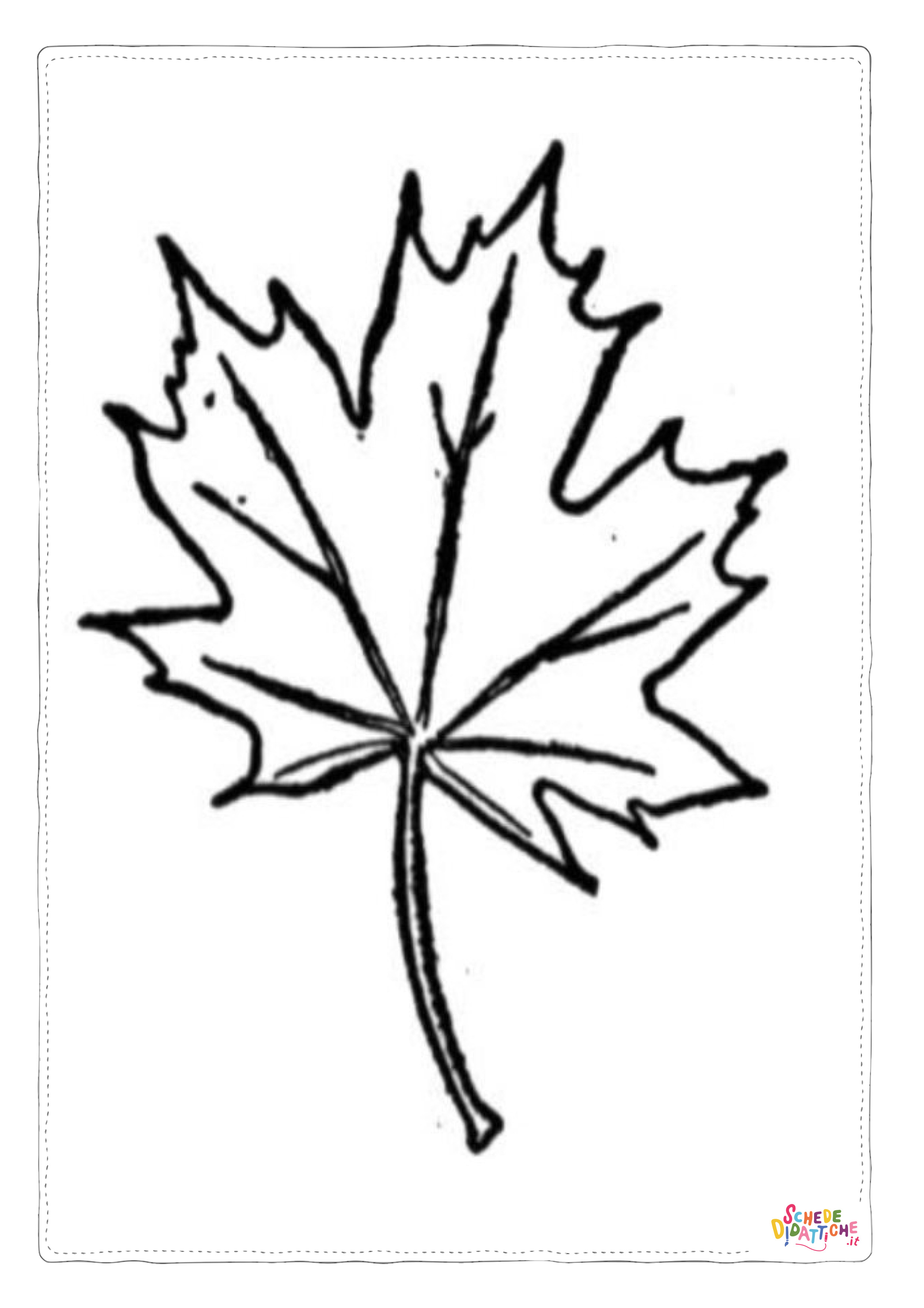 Disegno "Disegno di foglia da stampare e colorare 100" Disegno di foglia da stampare e colorare 100