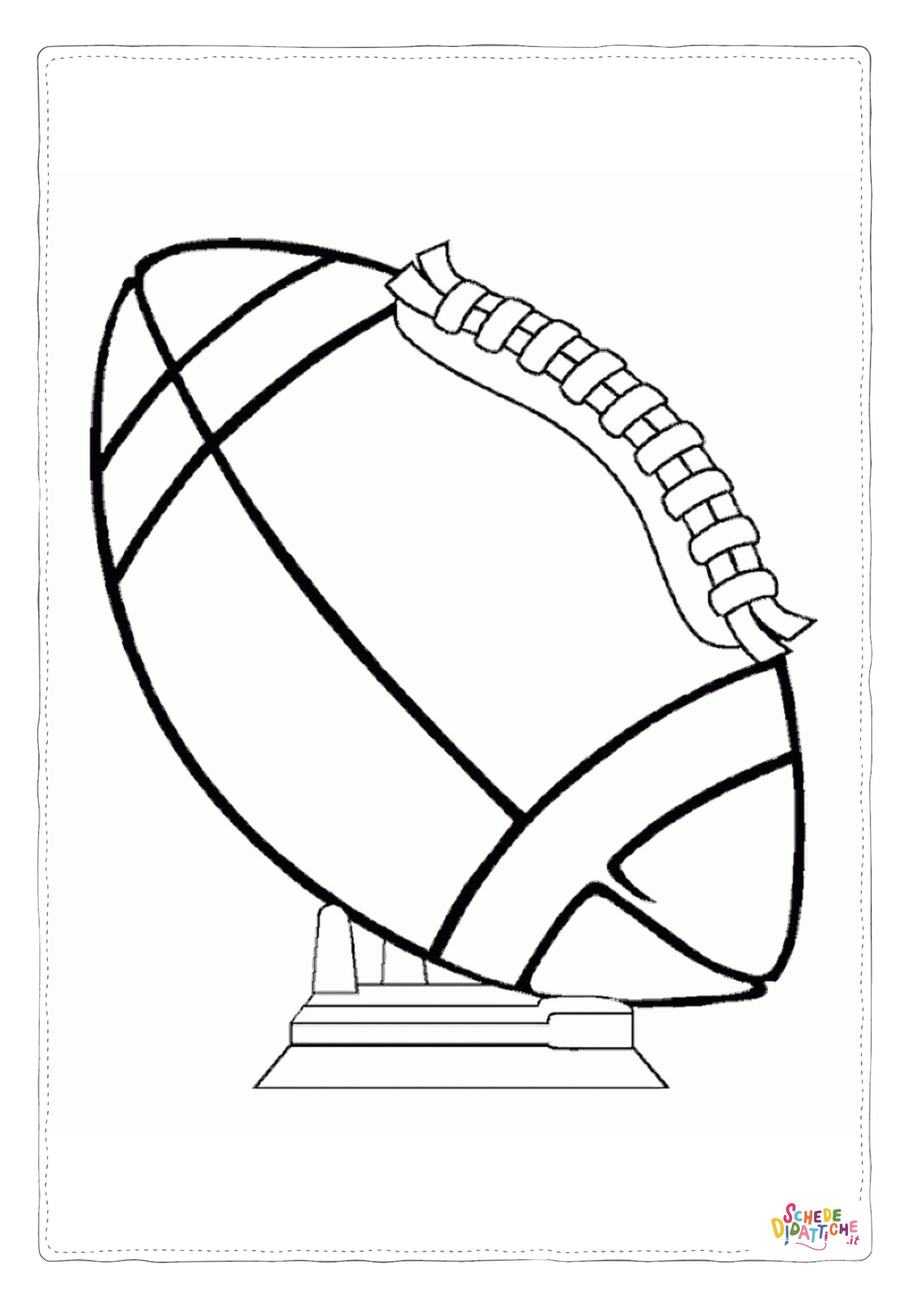 Disegno "Disegno di football americano da stampare e colorare 84" Disegno di football americano da stampare e colorare 84