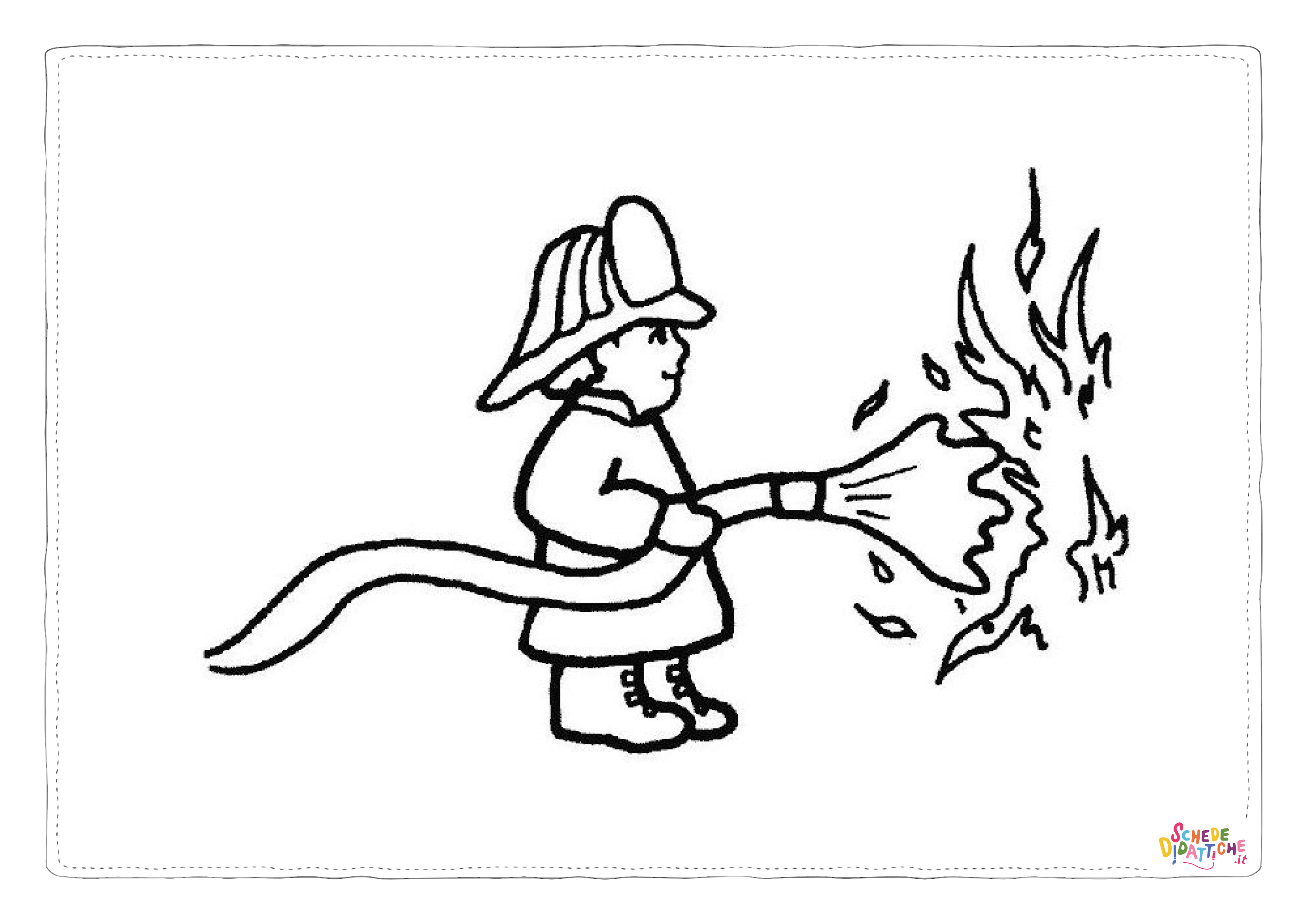 Disegno "Disegno di pompiere da stampare e colorare 80" Disegno di pompiere da stampare e colorare 80