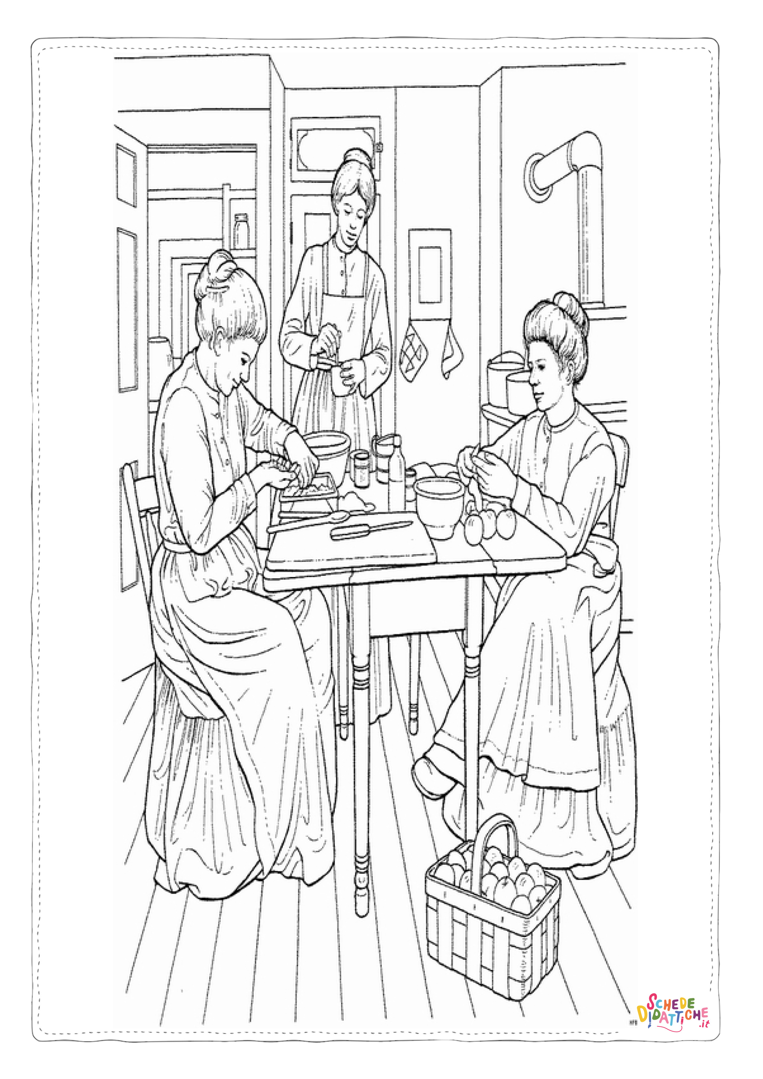 Disegno "Disegno di casalinga da stampare e colorare 3" Disegno di casalinga da stampare e colorare 3