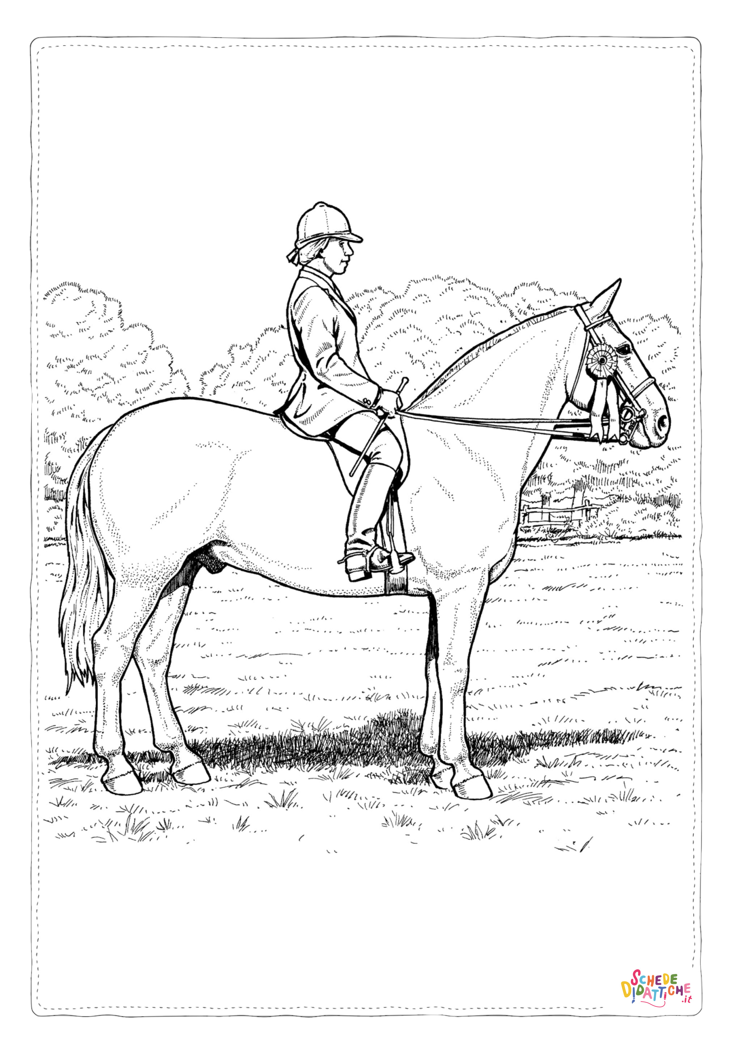 Disegno "Disegno di cavallo da stampare e colorare 122" Disegno di cavallo da stampare e colorare 122