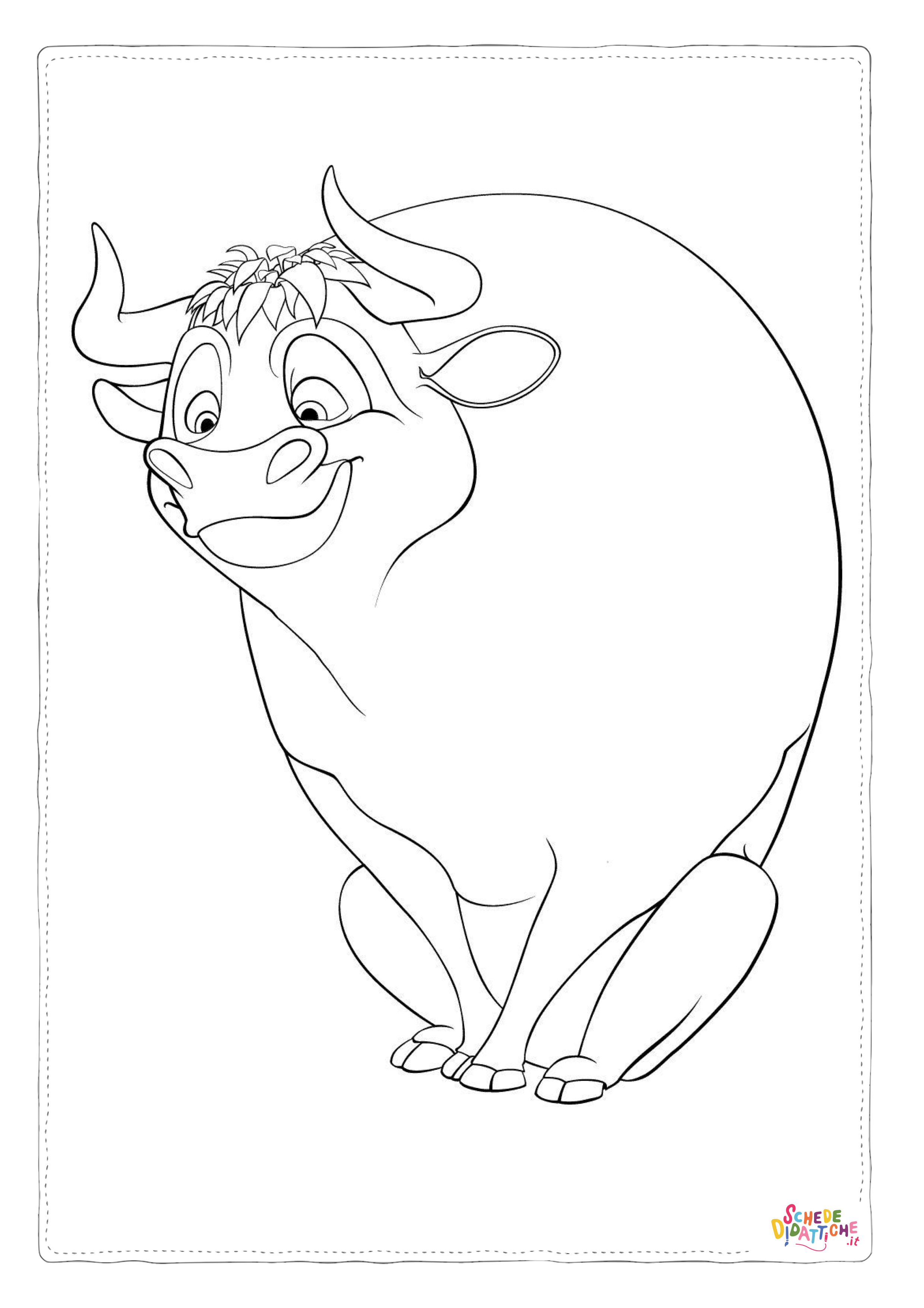 Disegno di toro da stampare e colorare 34