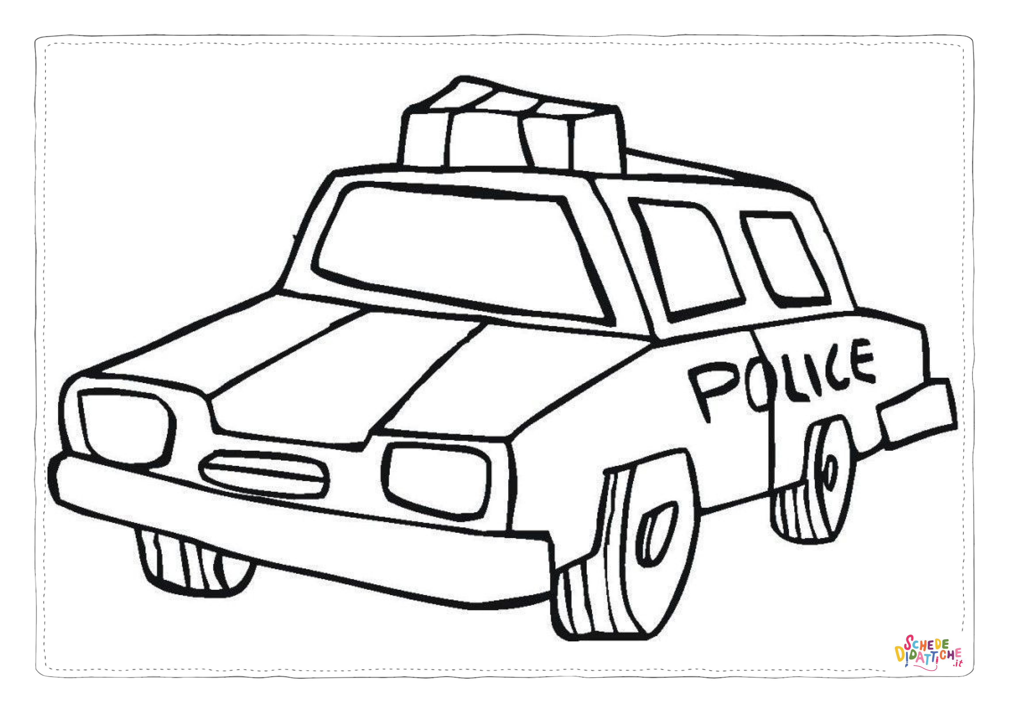 Disegno "Disegno di auto della polizia da stampare e colorare 27" Disegno di auto della polizia da stampare e colorare 27