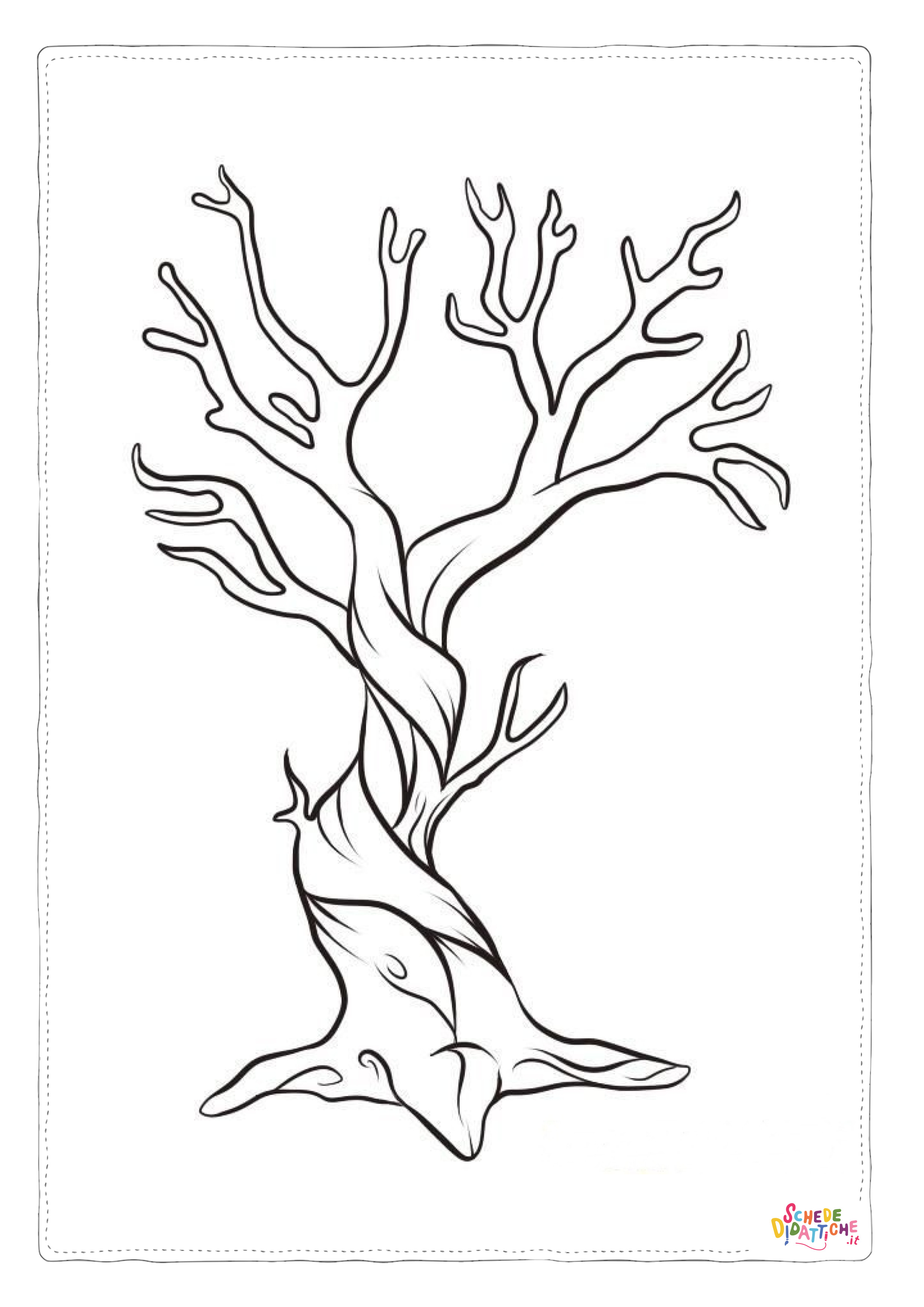 Disegno "Disegno di albero da stampare e colorare 107" Disegno di albero da stampare e colorare 107