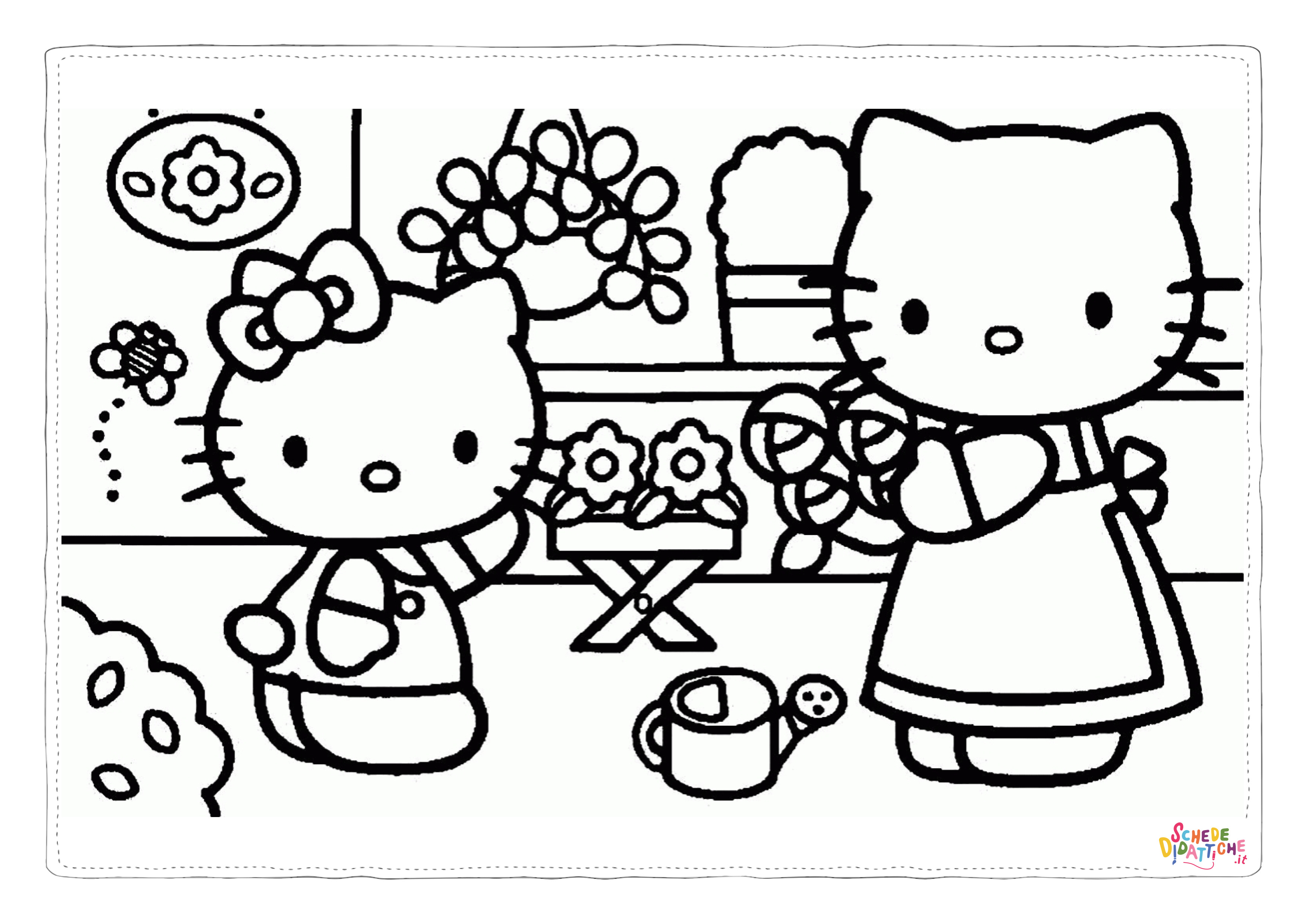 Disegno "Disegno di Hello Kitty da stampare e colorare 71" Disegno di Hello Kitty da stampare e colorare 71
