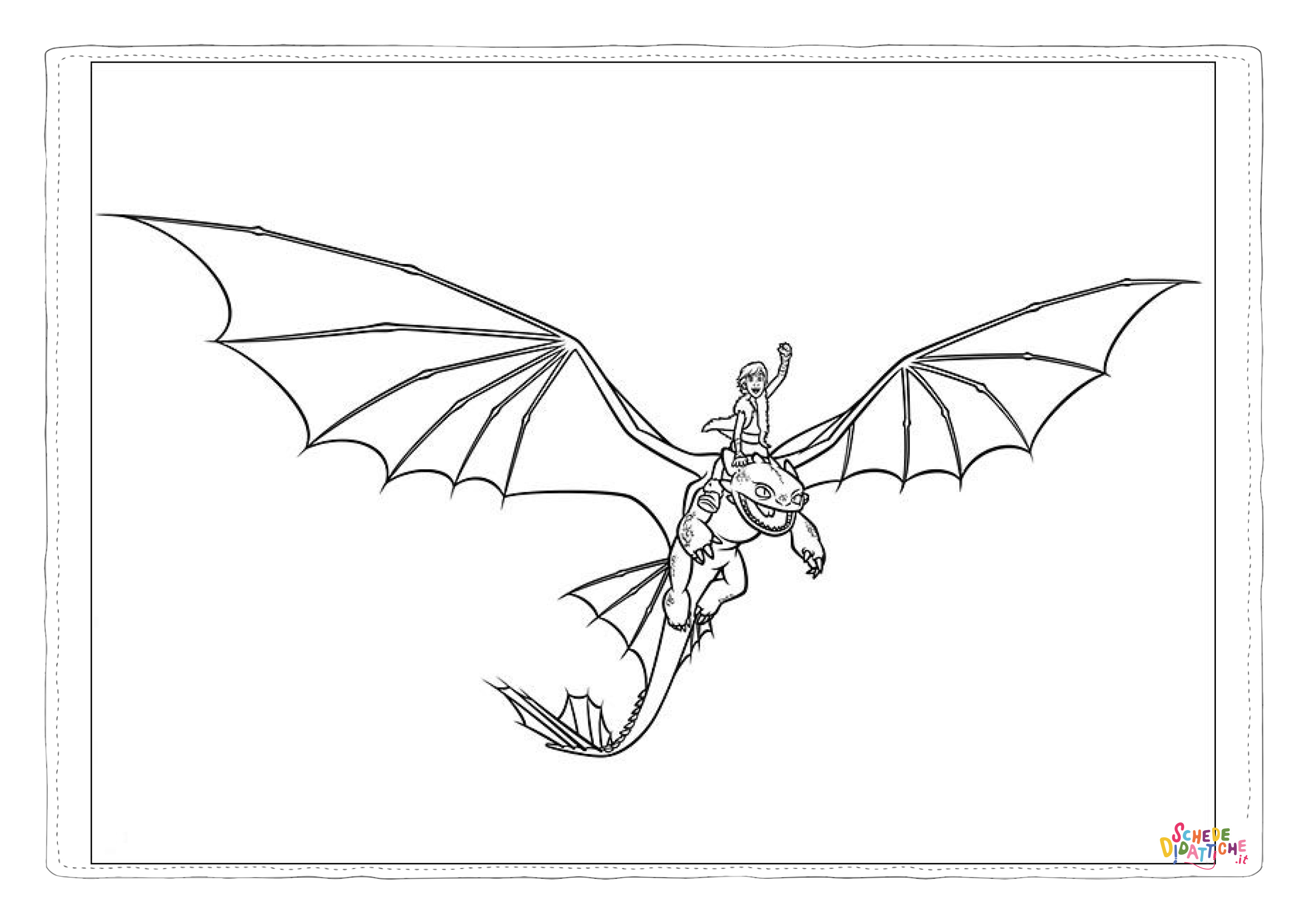 Disegno "Disegno di Dragon Trainer da stampare e colorare 39" Disegno di Dragon Trainer da stampare e colorare 39