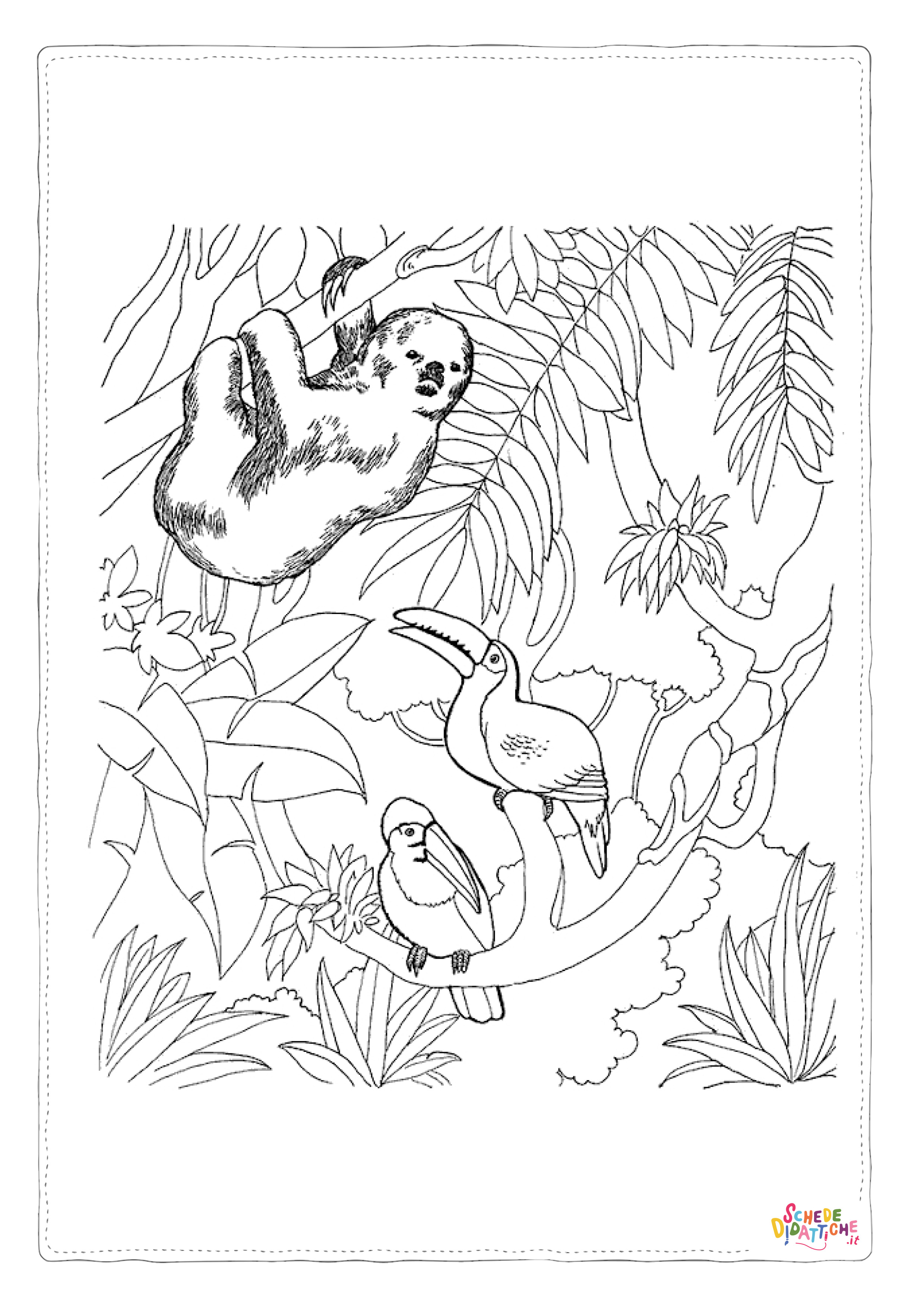 Disegno "Disegno di bradipo da stampare e colorare" Disegno di bradipo da stampare e colorare