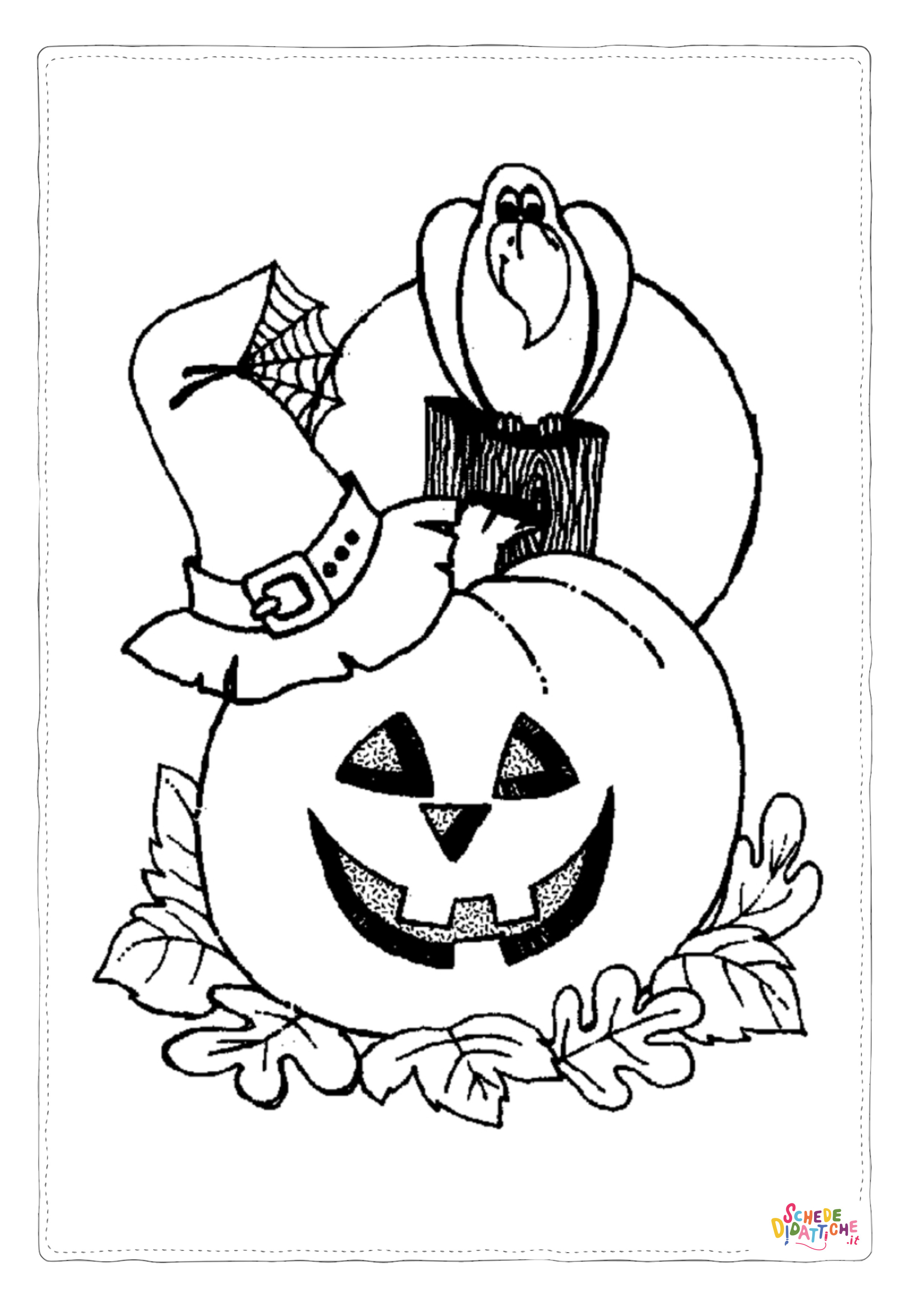 Disegno "Disegno di zucca di Halloween da stampare e colorare 22" Disegno di zucca di Halloween da stampare e colorare 22