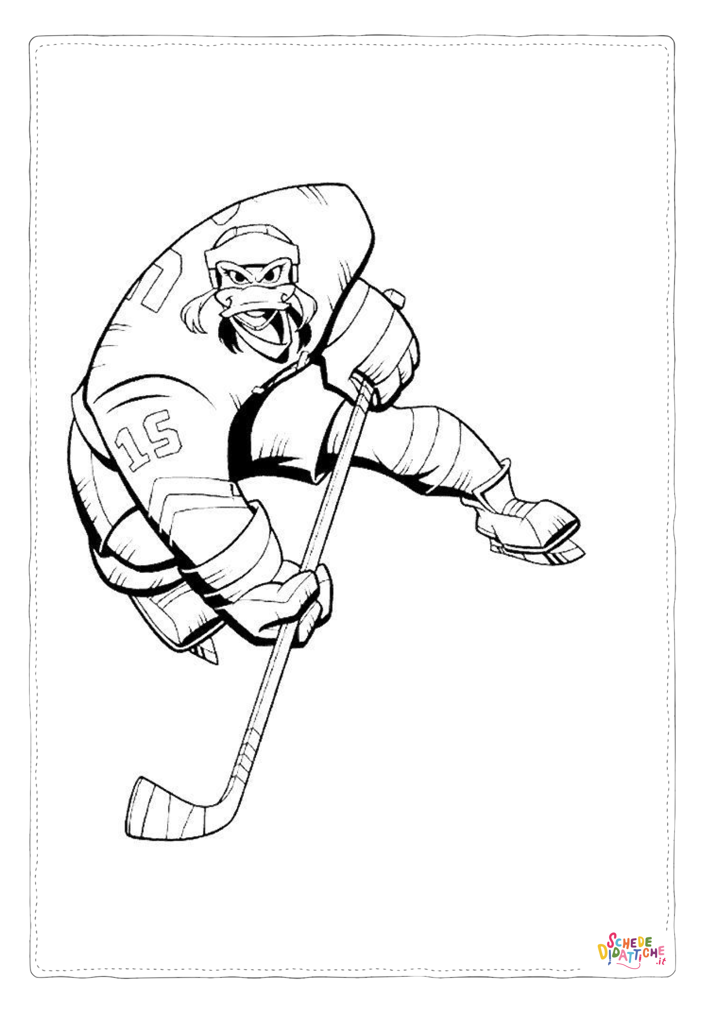 Disegno di hockey da stampare e colorare 13