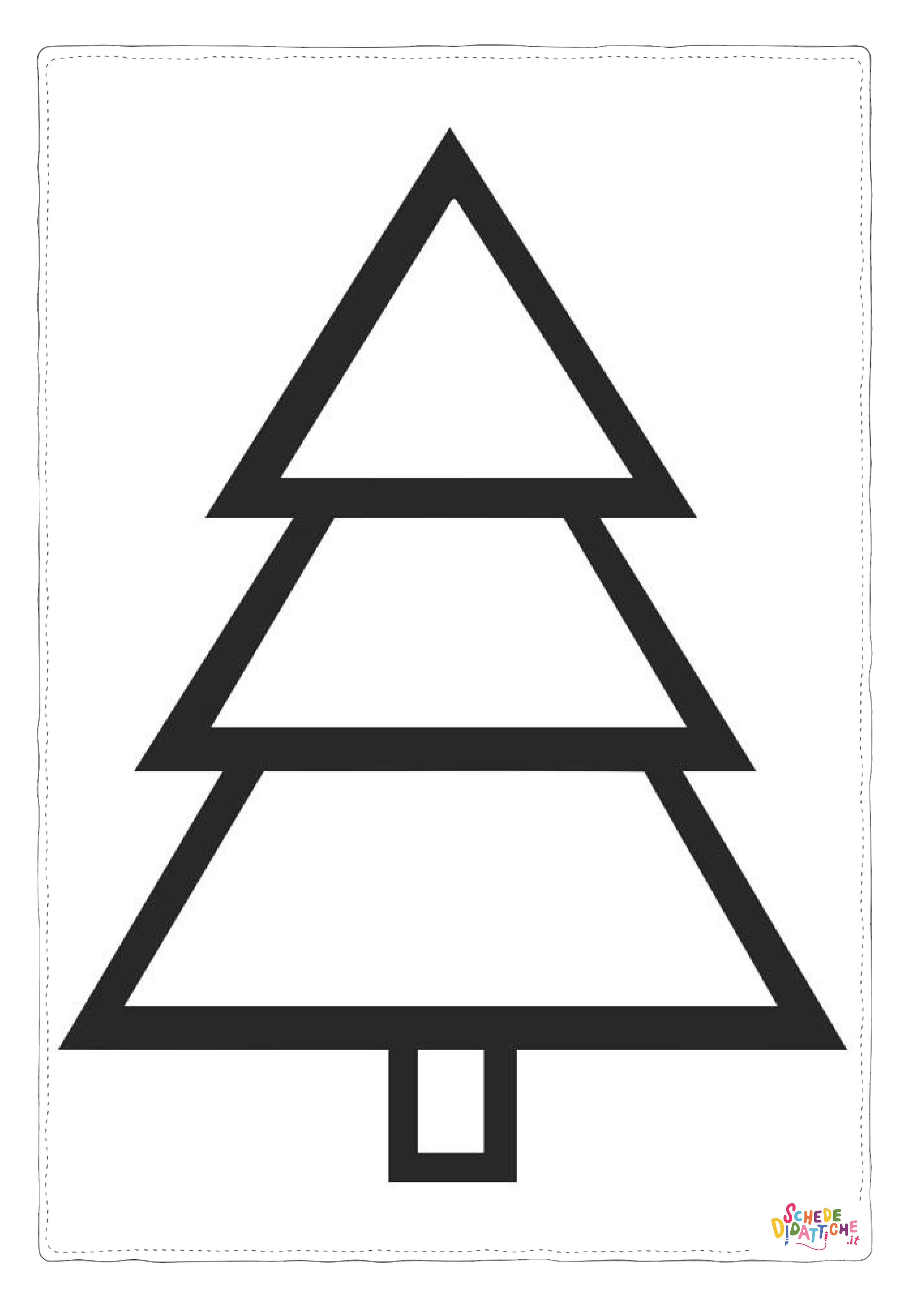 Disegno di albero di Natale da stampare e colorare 11