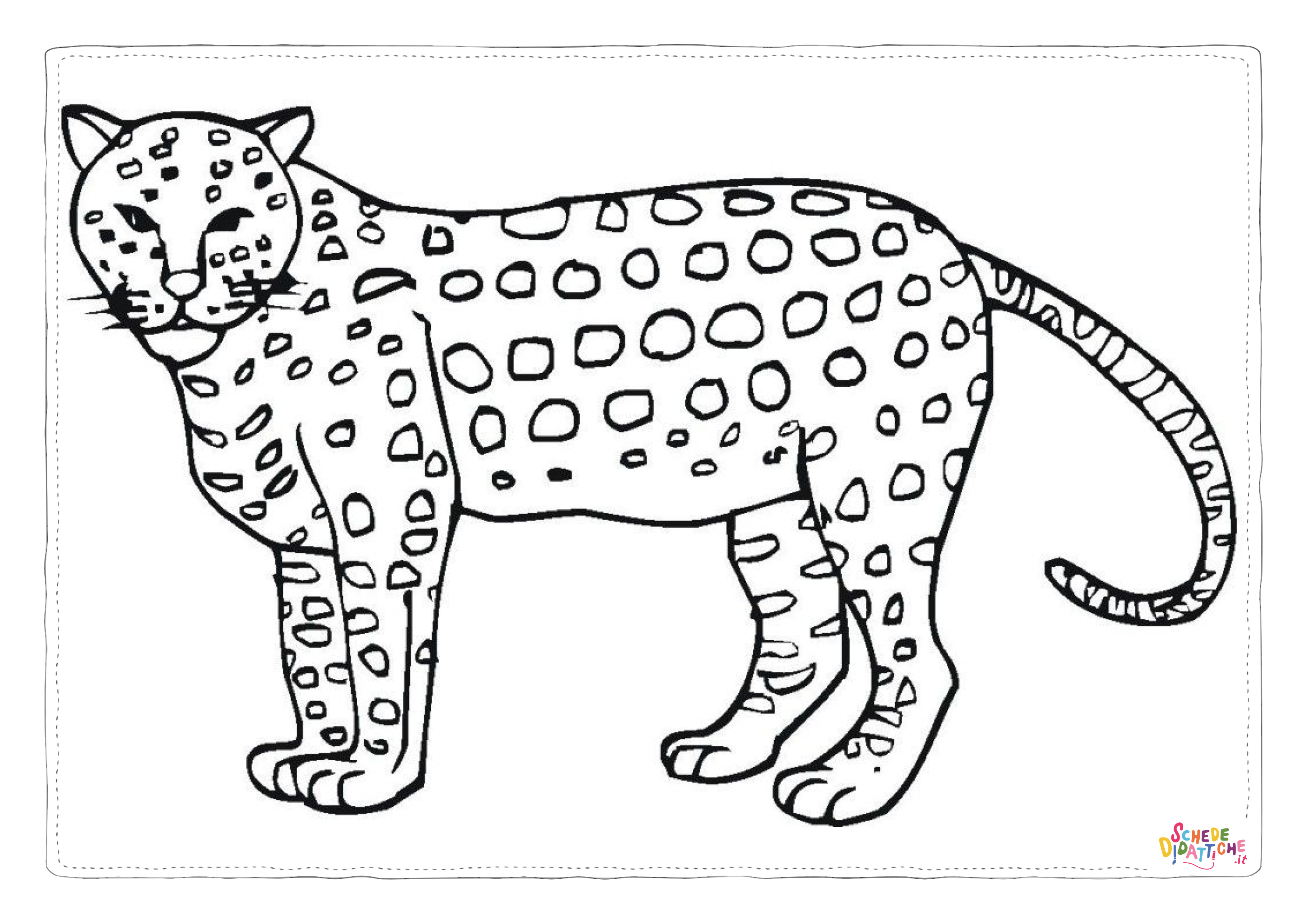 Disegno di leopardo da stampare e colorare 22