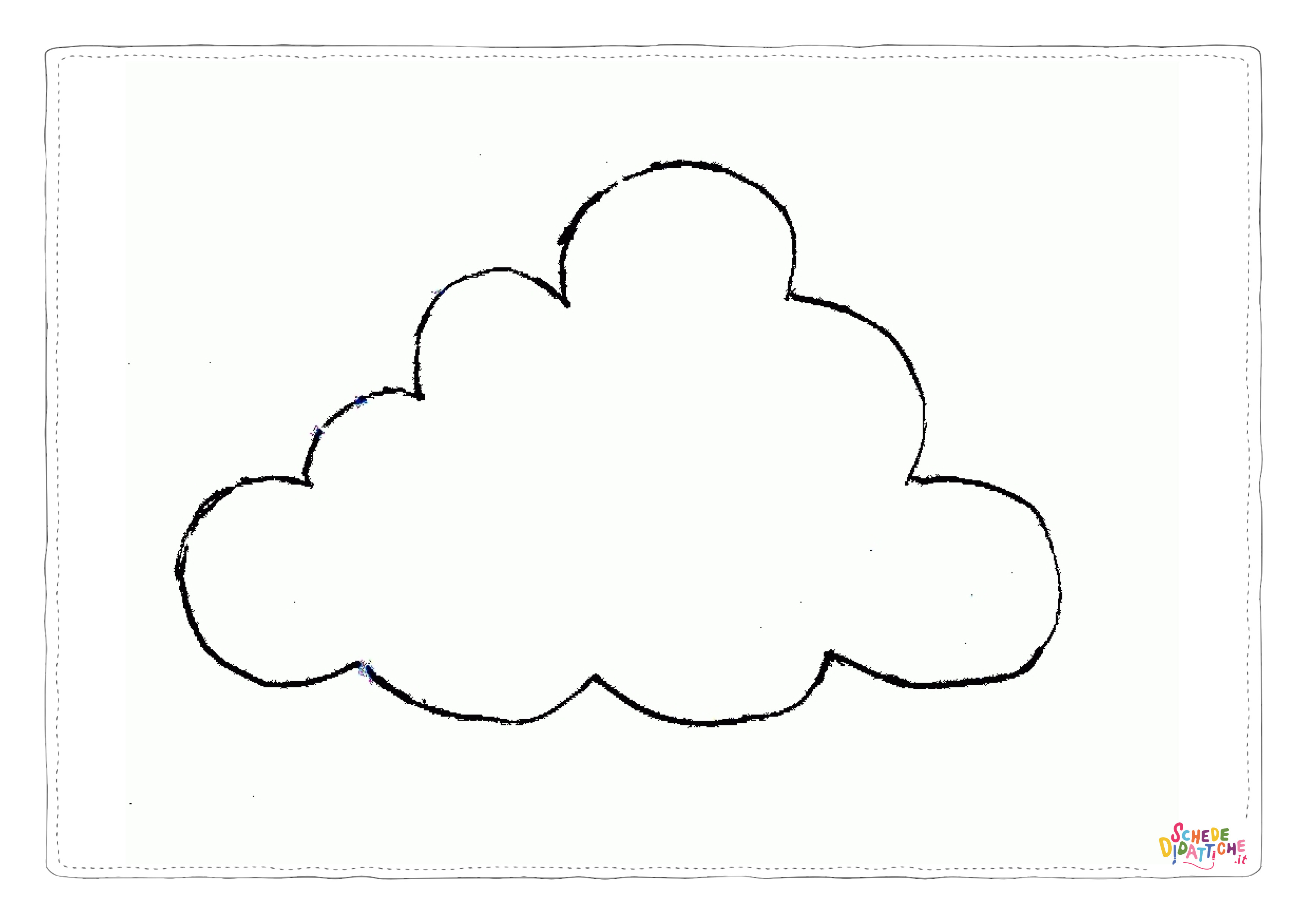Disegno "Disegno di nuvola da stampare e colorare 22" Disegno di nuvola da stampare e colorare 22