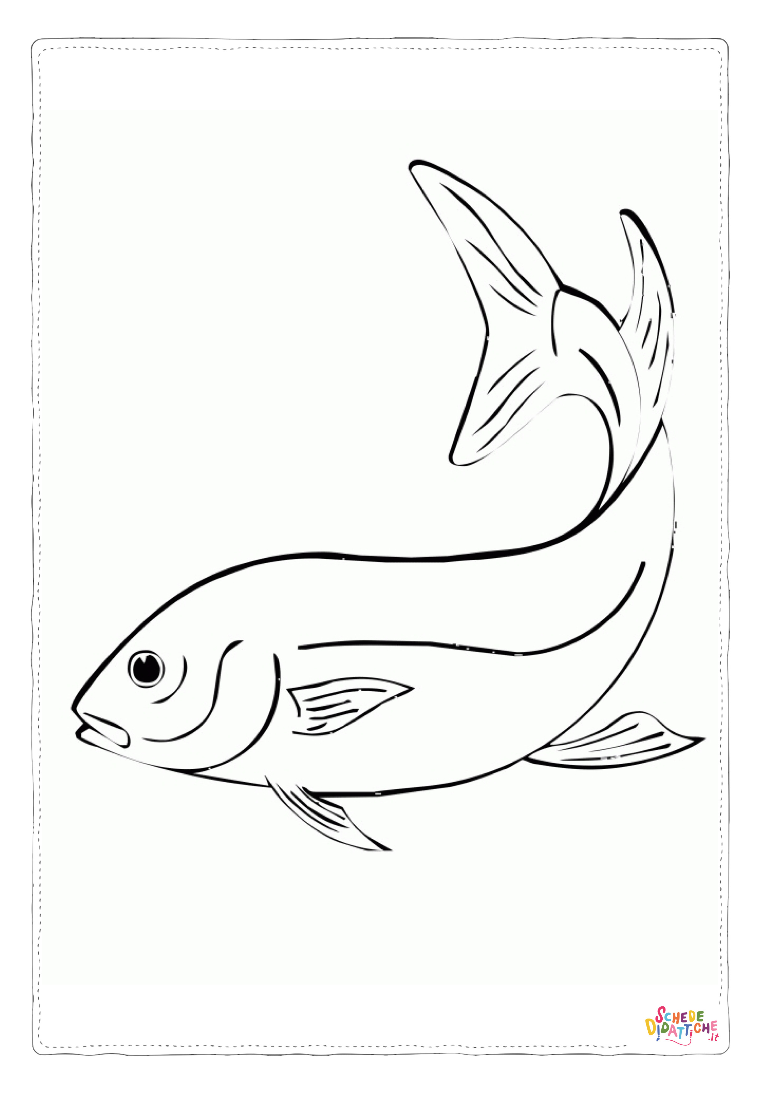 Disegno di pesce da stampare e colorare 32